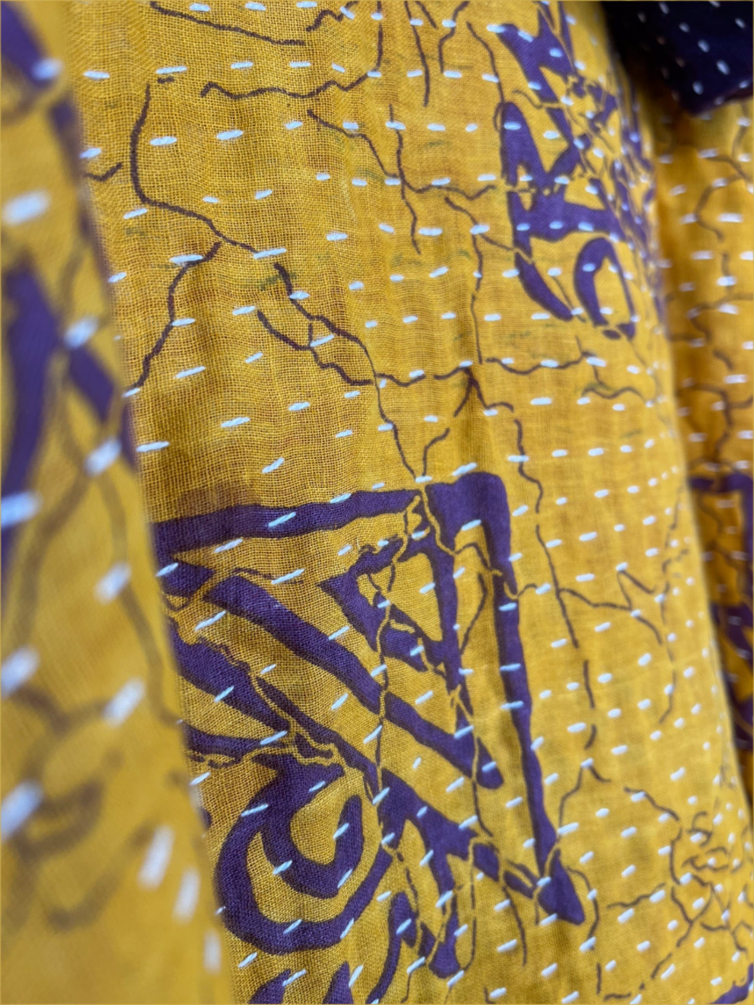 Patchwork kantha poncho - Love Protect Sustain