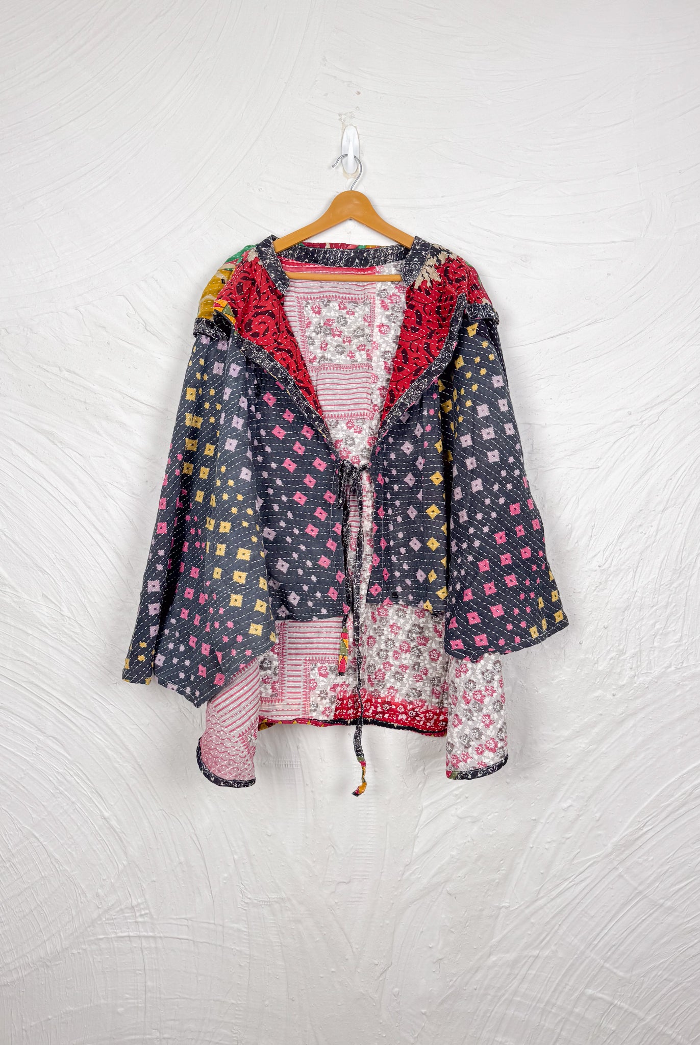 Patchwork kantha poncho - Love Protect Sustain