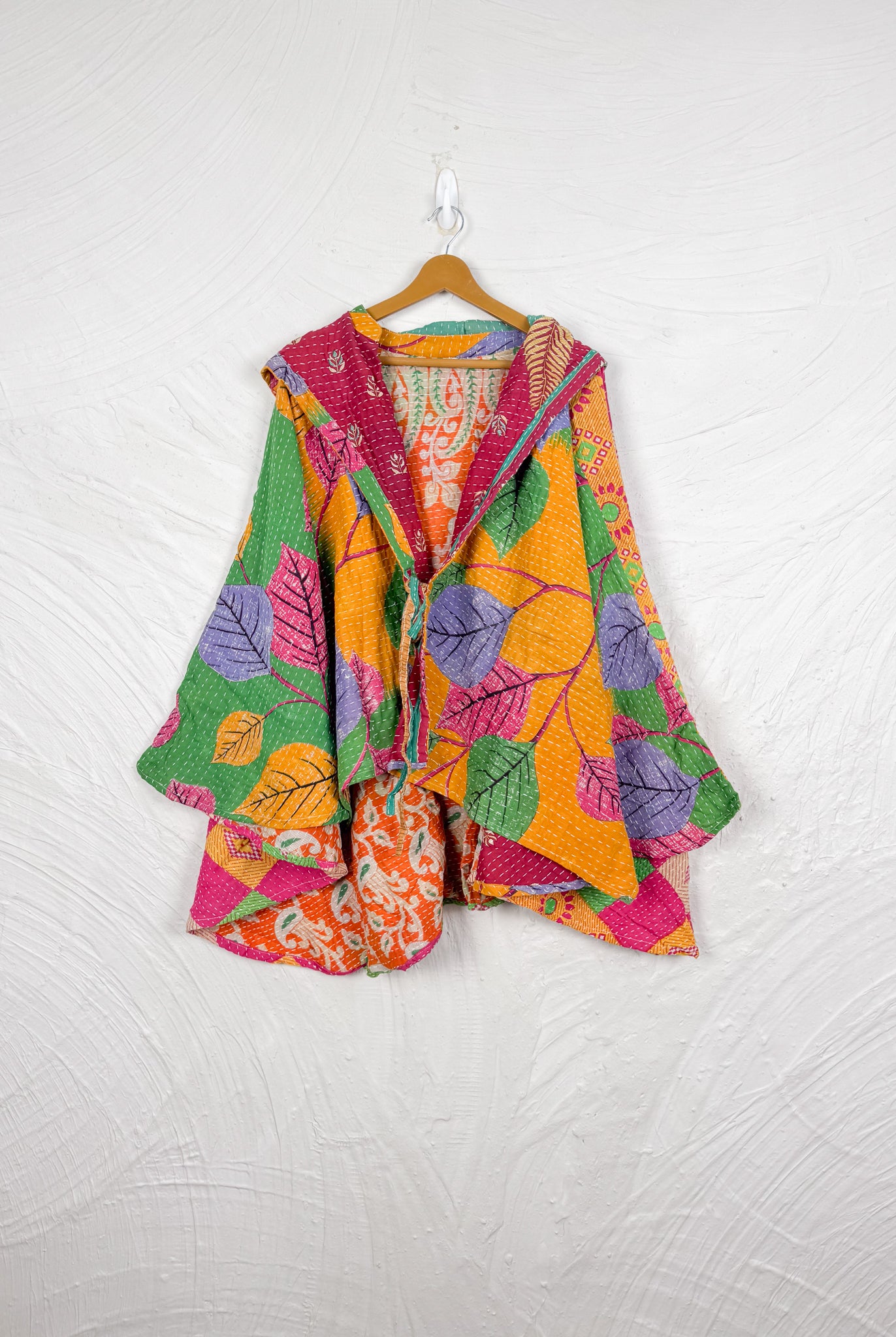 Patchwork kantha poncho - Love Protect Sustain