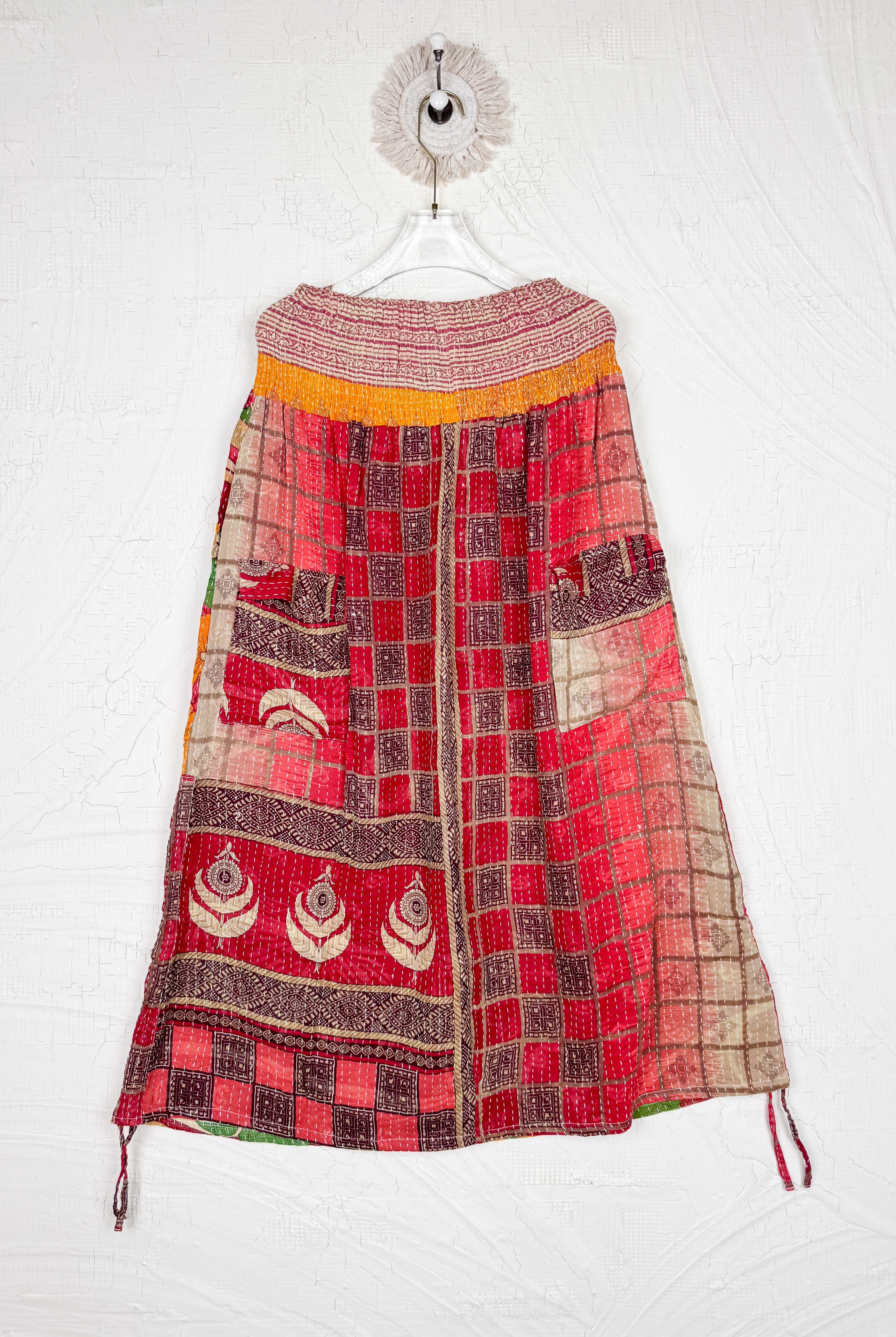 Patchwork kantha skirt - Love Protect Sustain