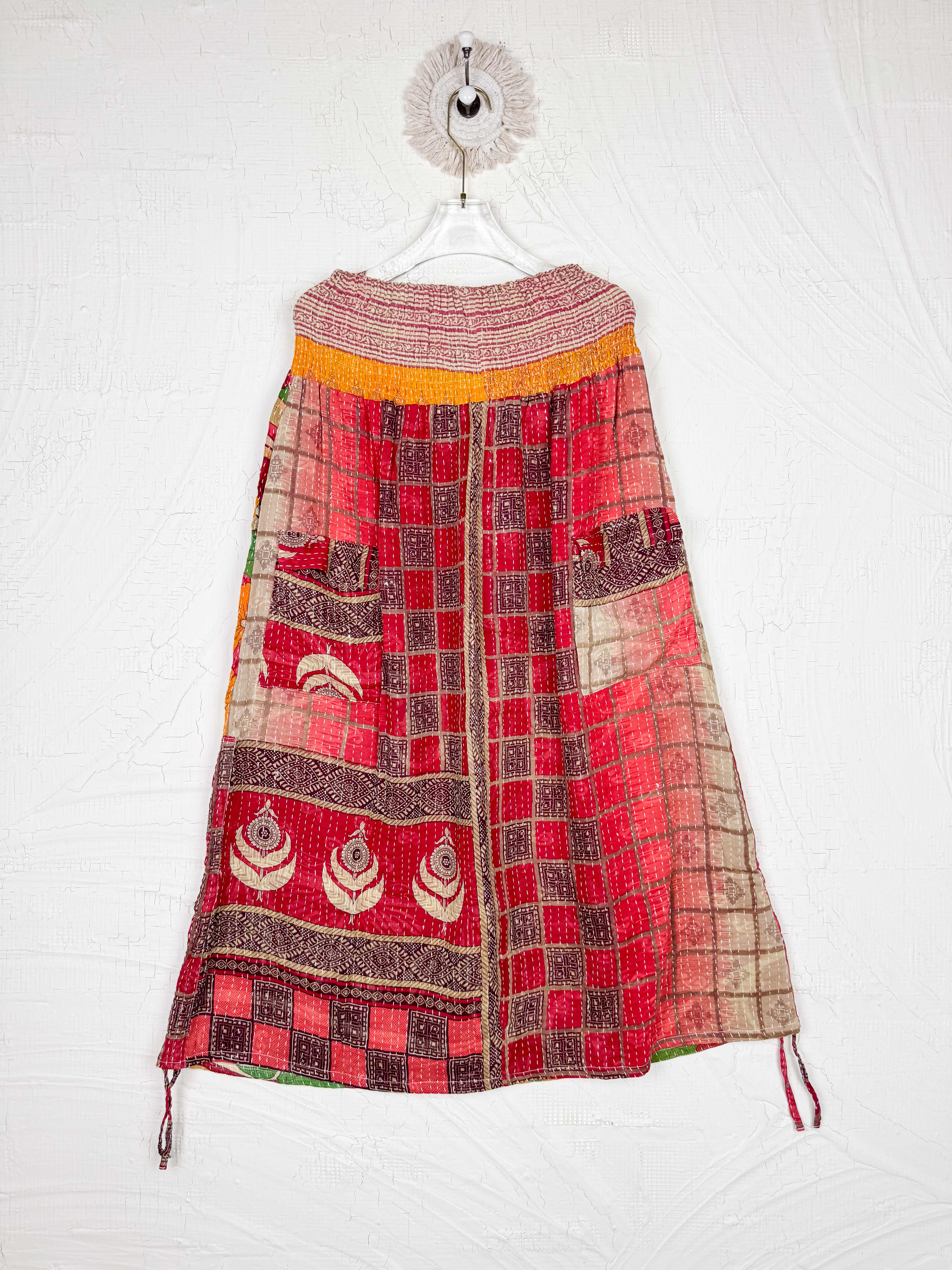 Patchwork kantha skirt - Love Protect Sustain