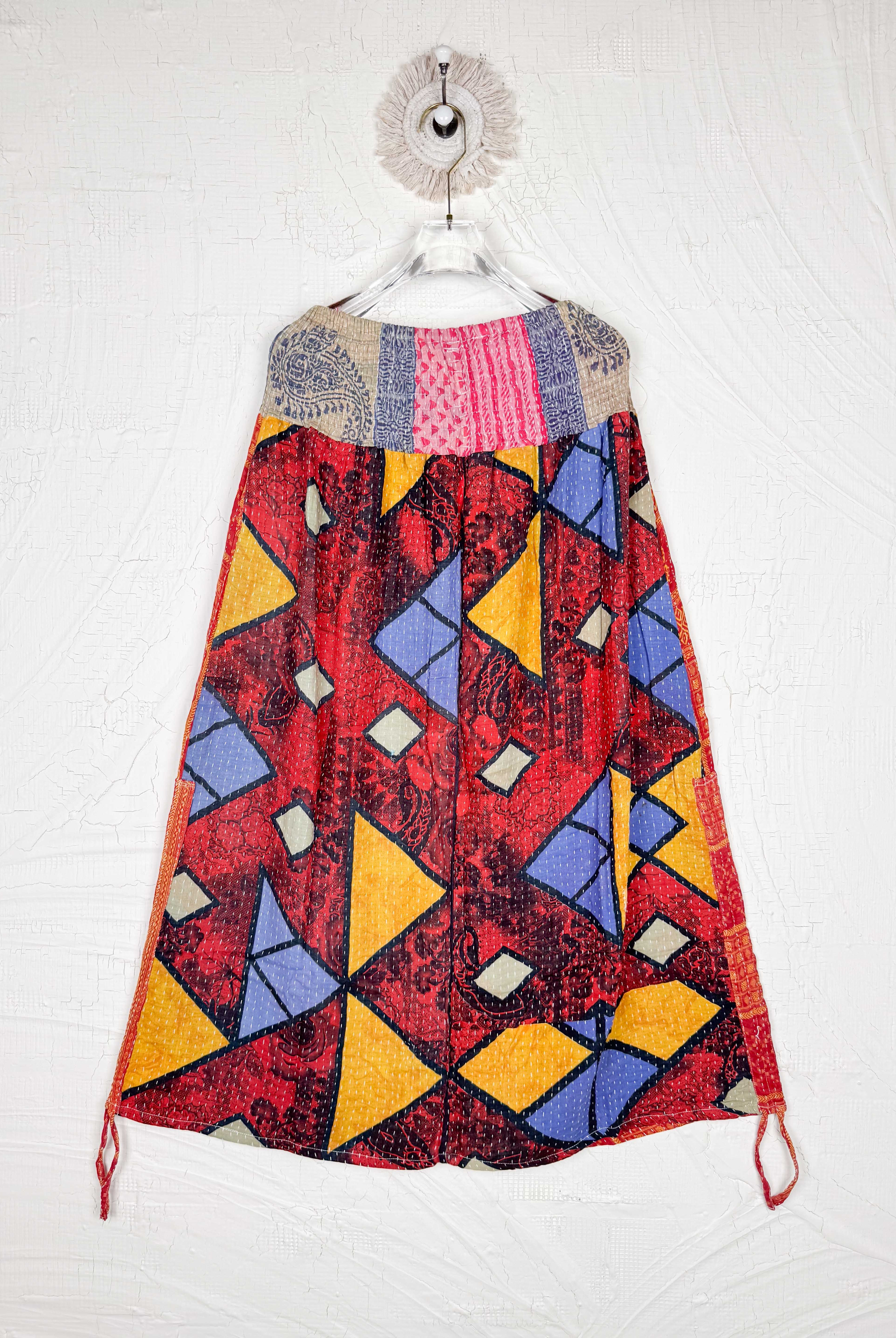 Patchwork kantha skirt - Love Protect Sustain