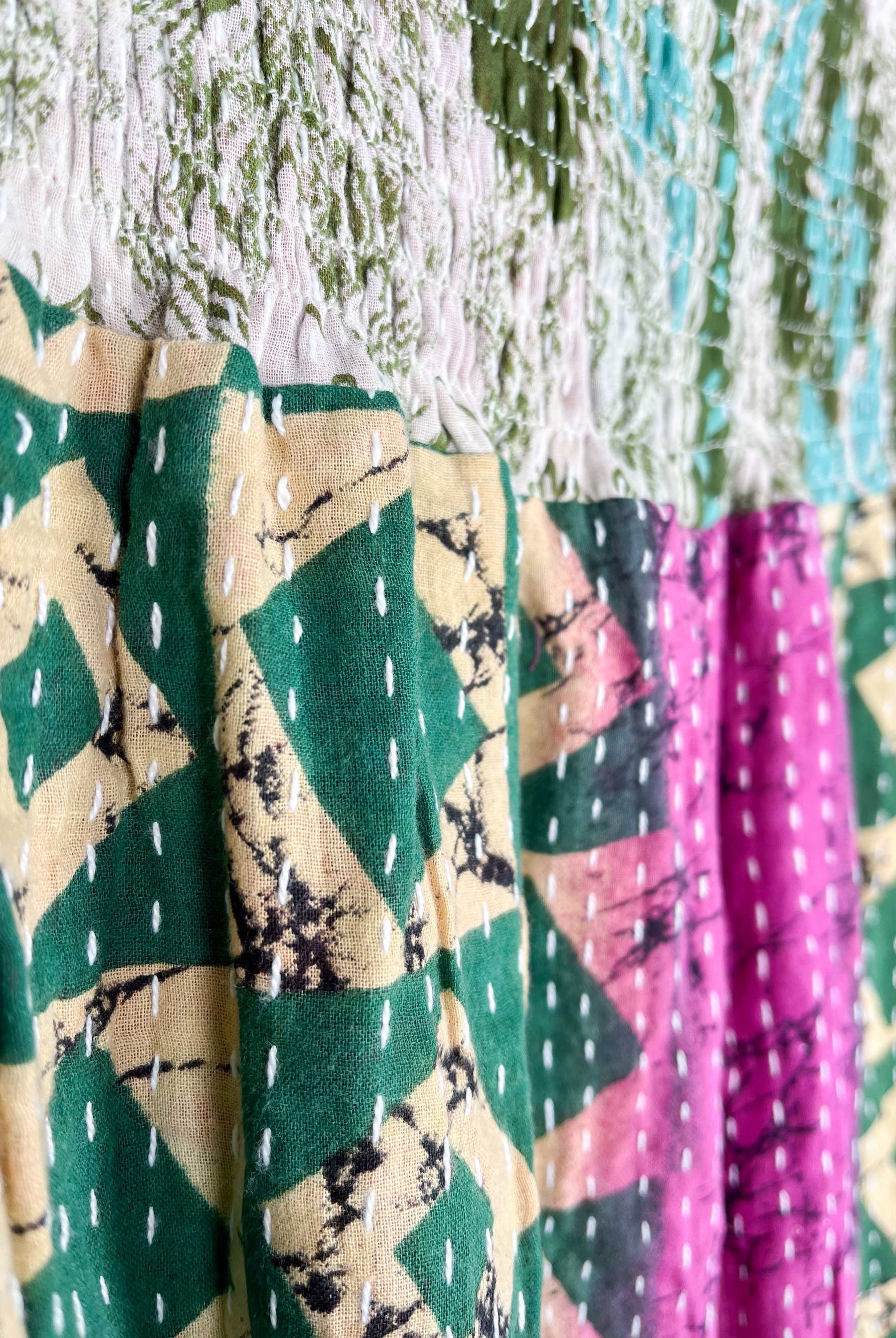 Patchwork maxi skirt - Love Protect Sustain