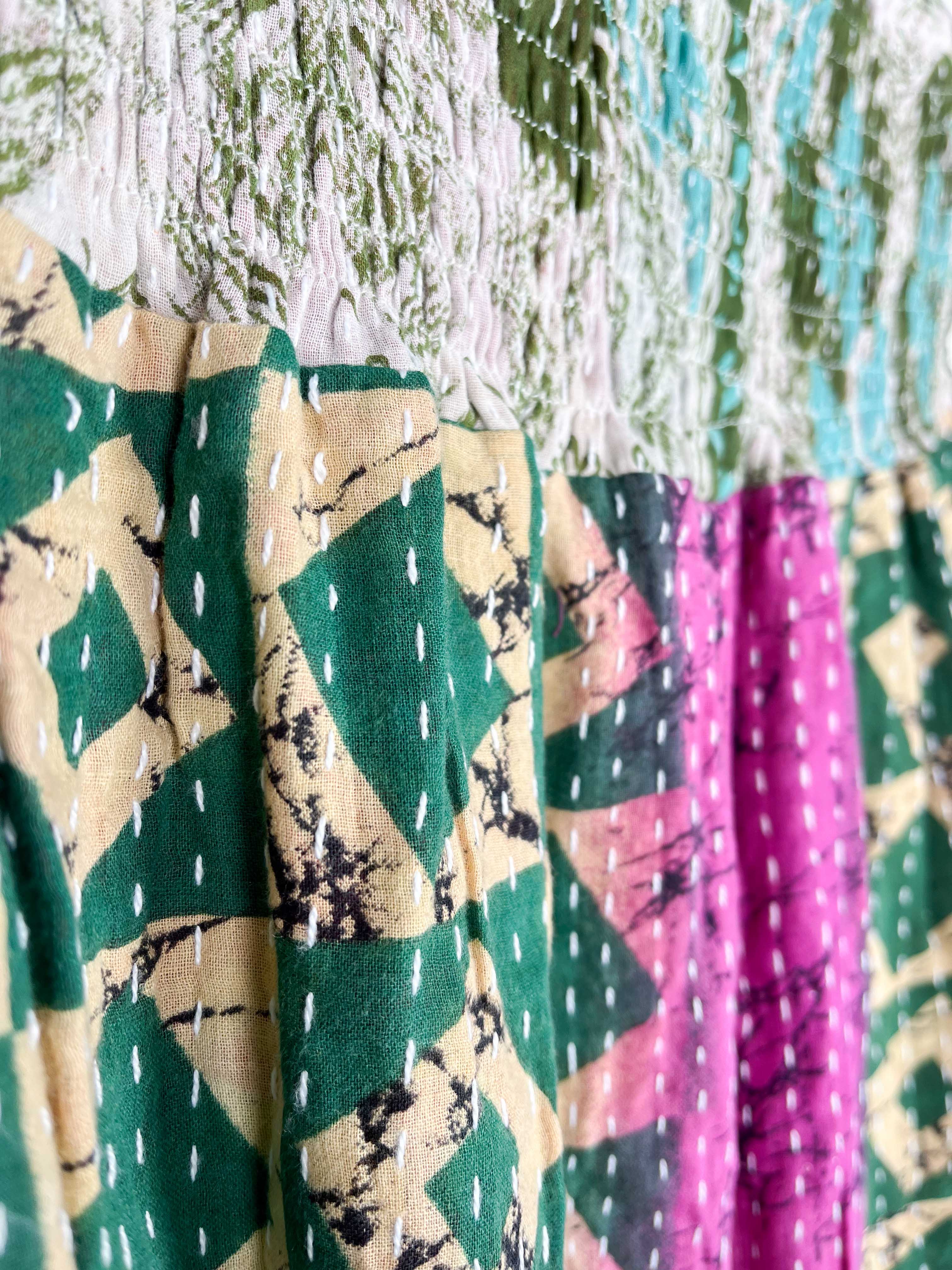 Patchwork maxi skirt - Love Protect Sustain