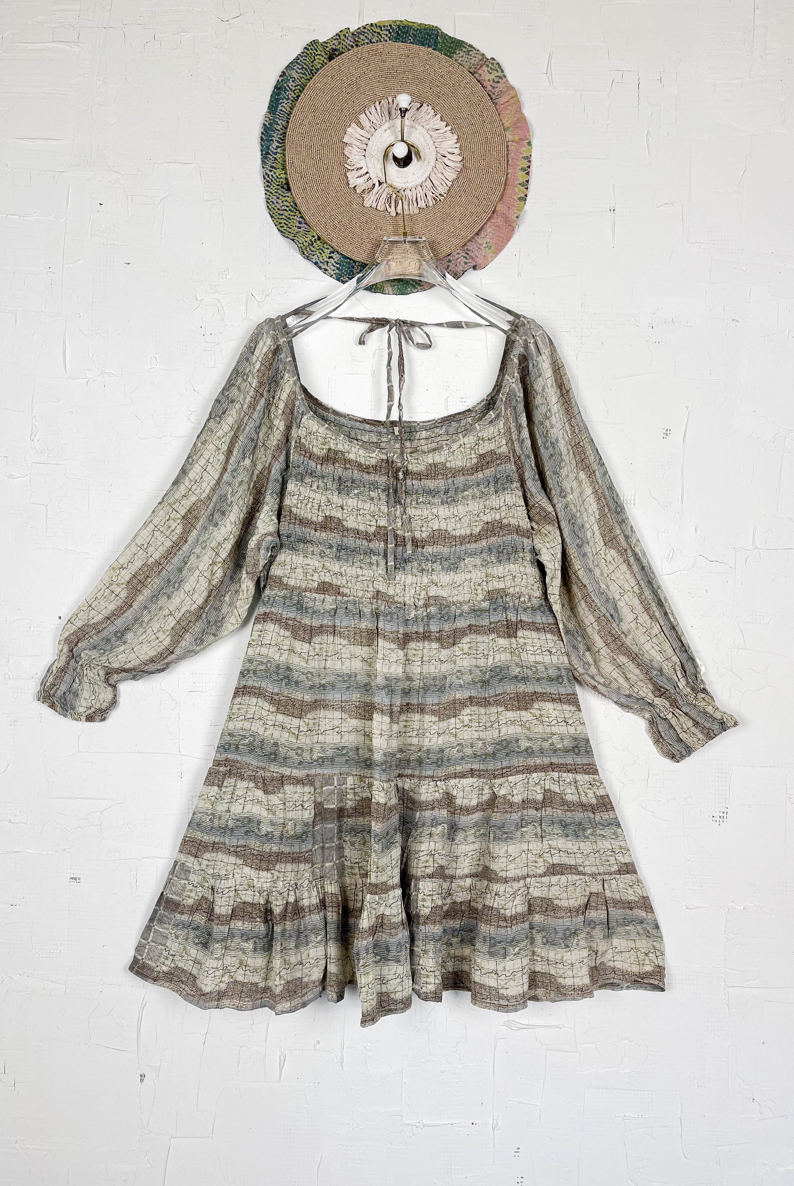 Patchwork silk dress - Love Protect Sustain