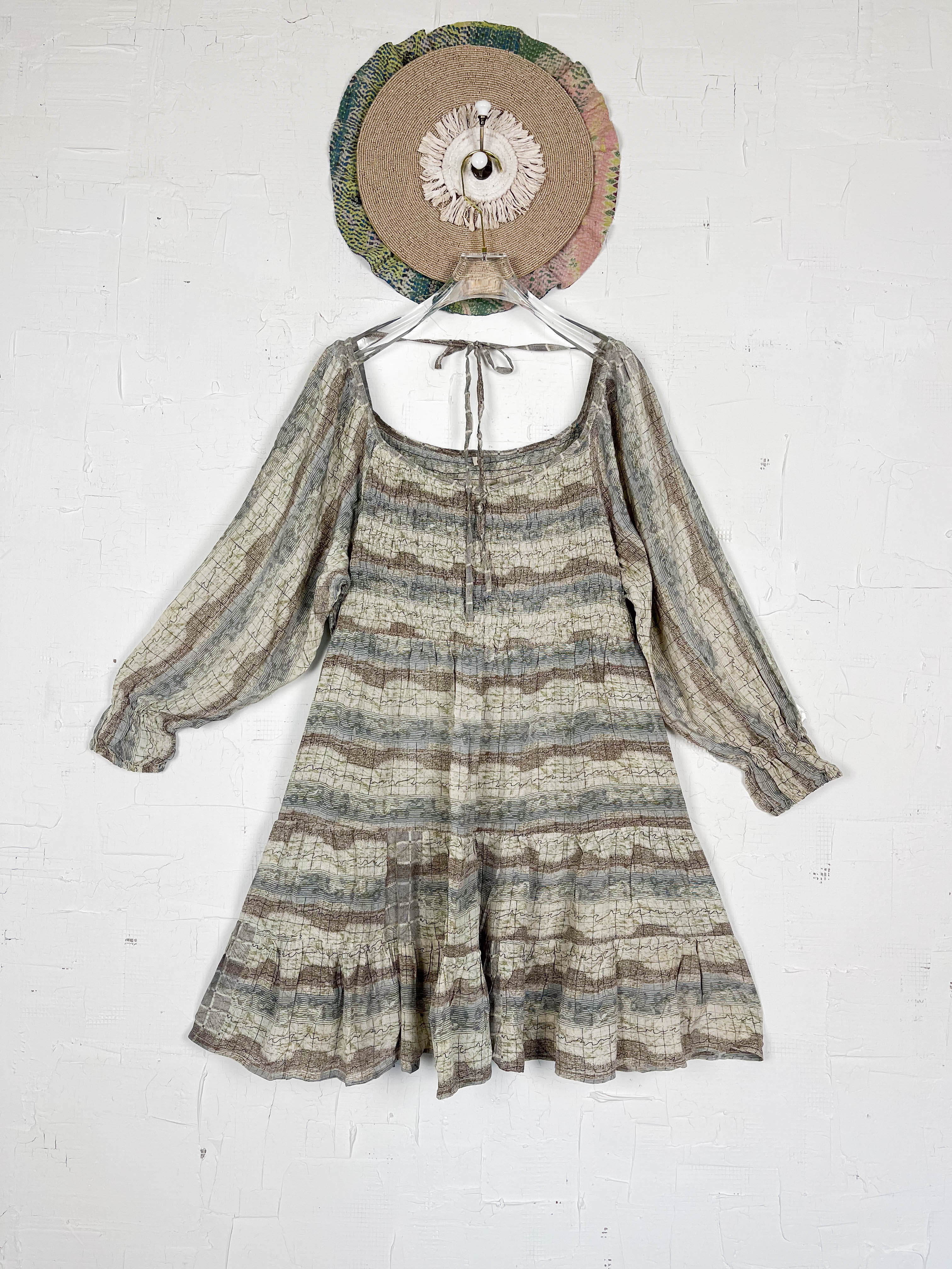 Patchwork silk dress - Love Protect Sustain