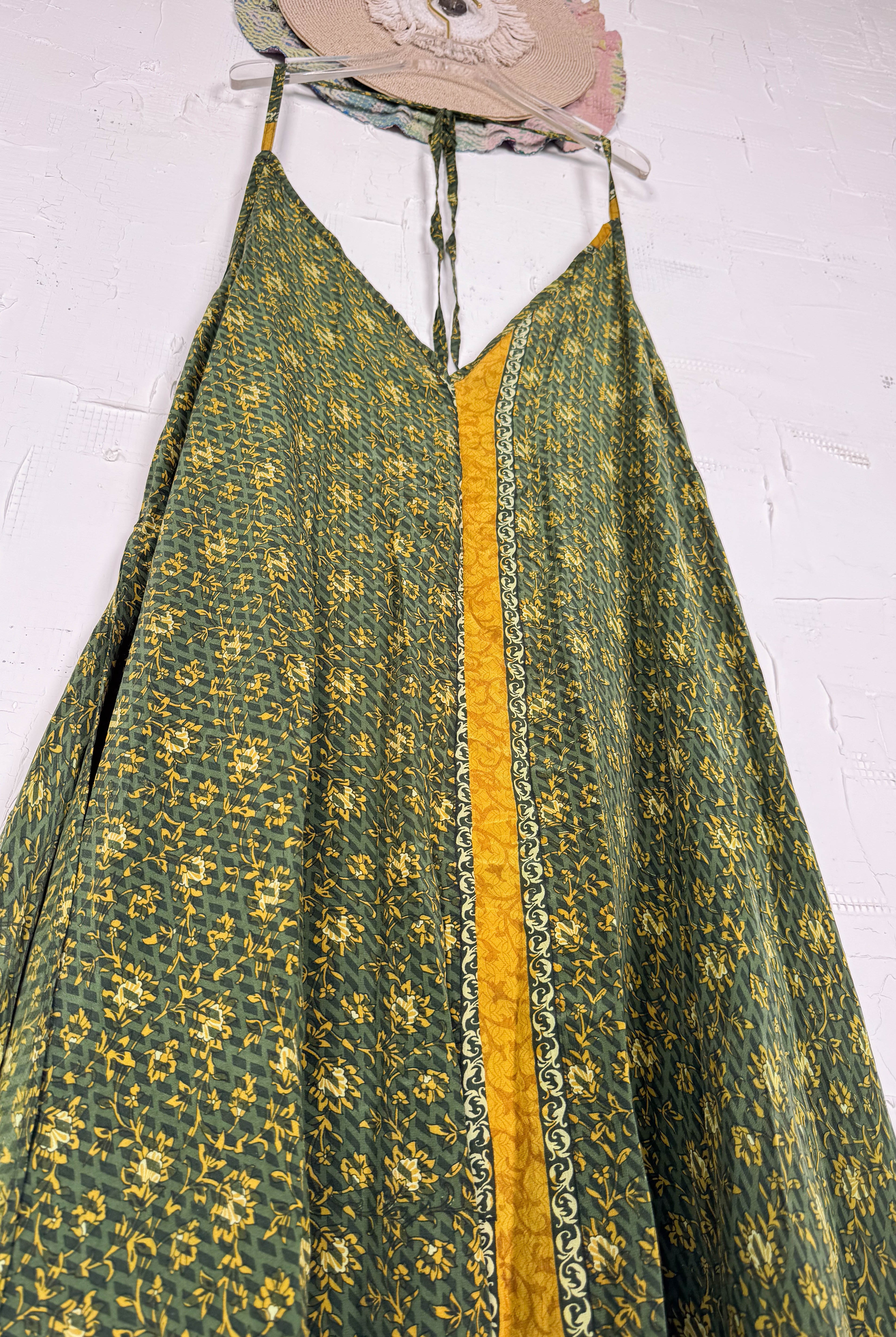 Patchwork silk dress - Love Protect Sustain