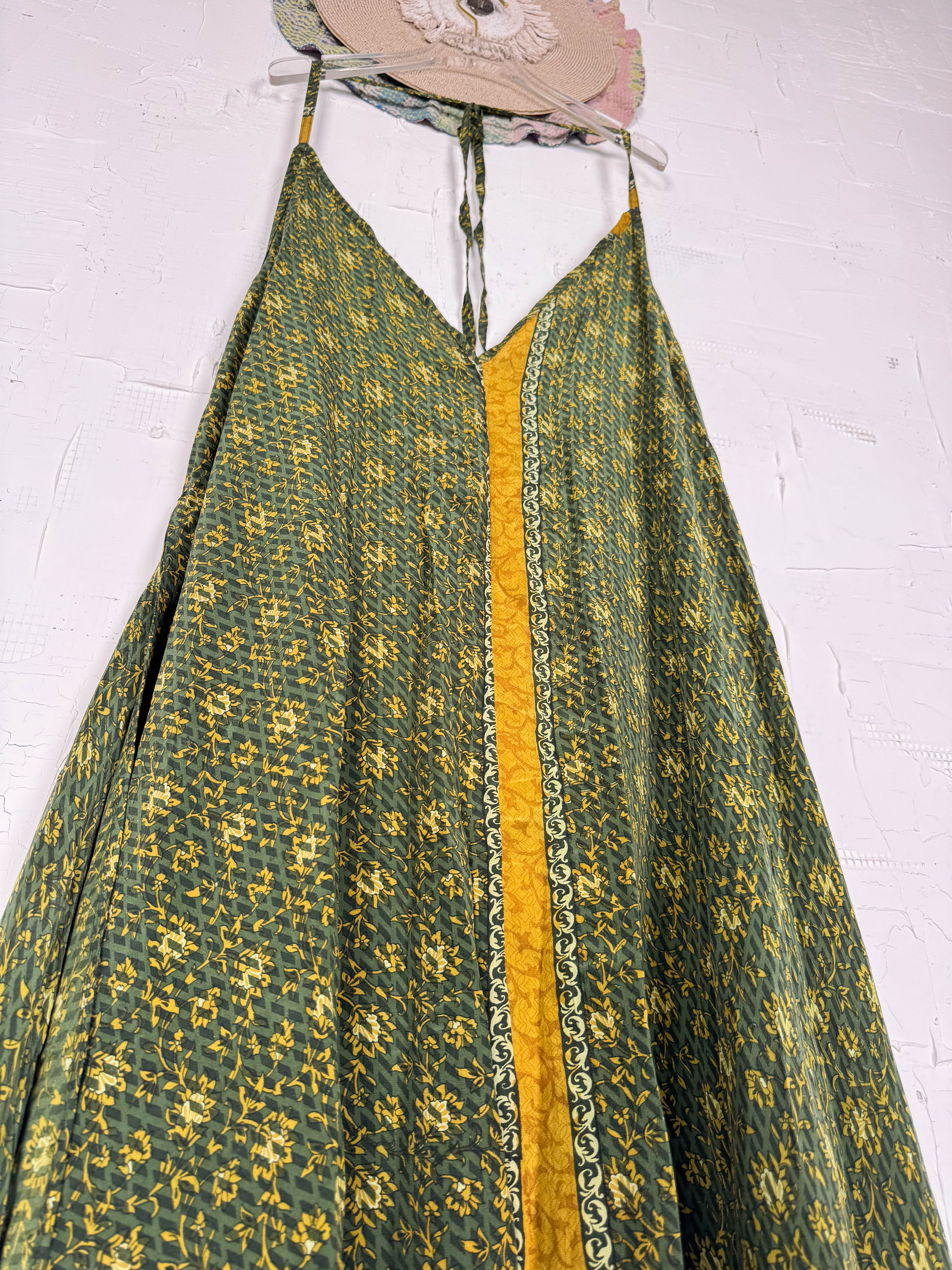 Patchwork silk dress - Love Protect Sustain