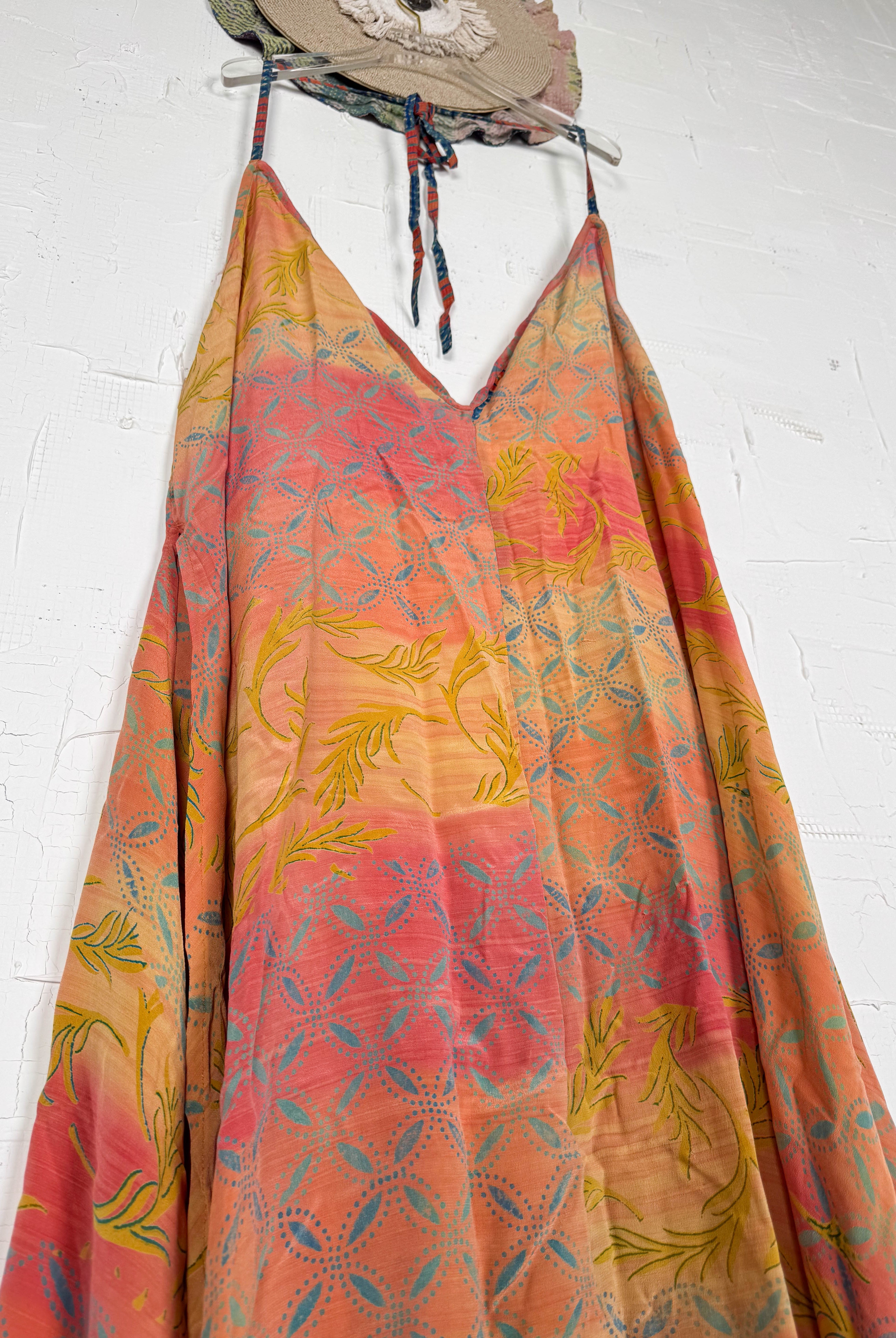 Patchwork silk dress - Love Protect Sustain