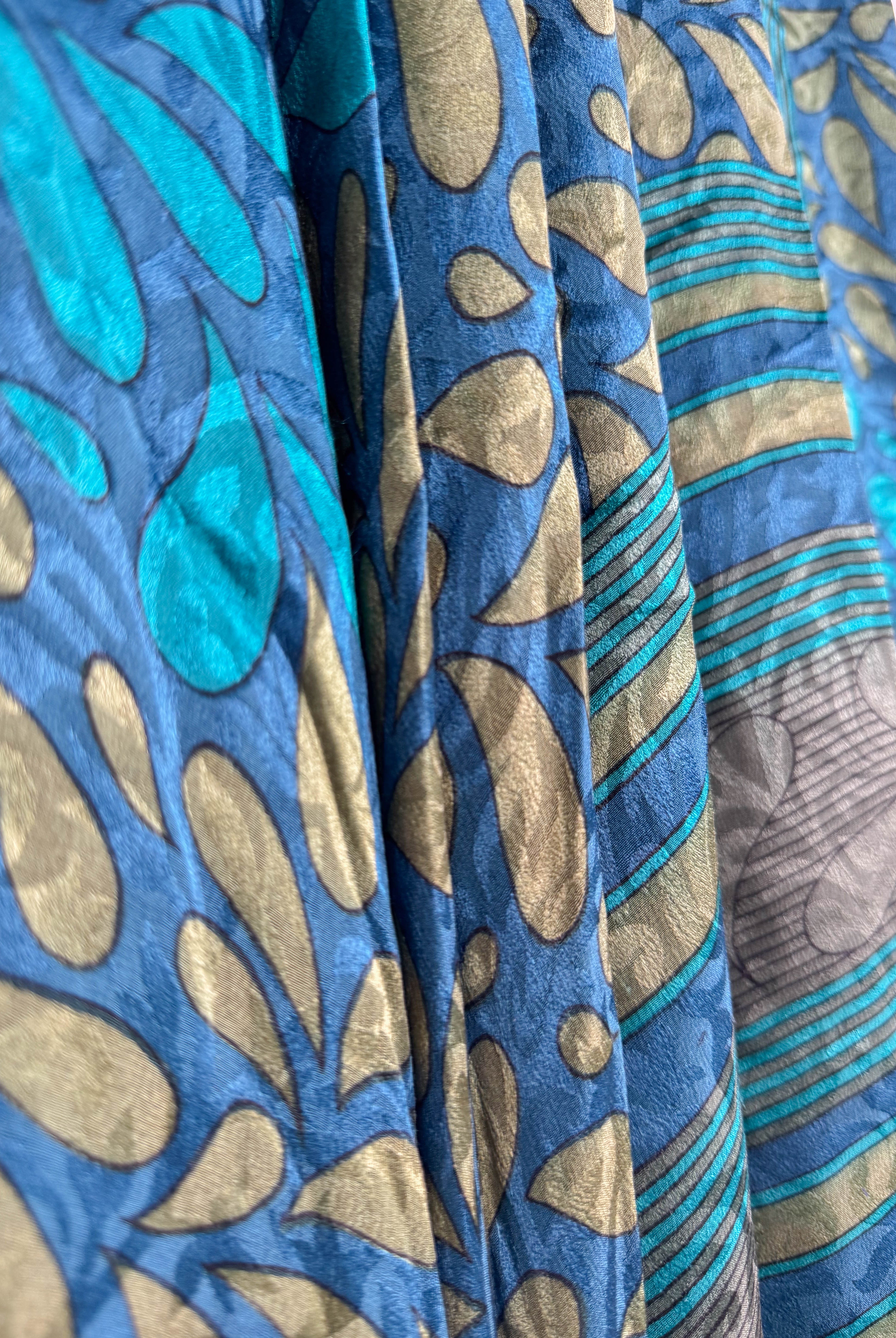 Patchwork silk dress - Love Protect Sustain