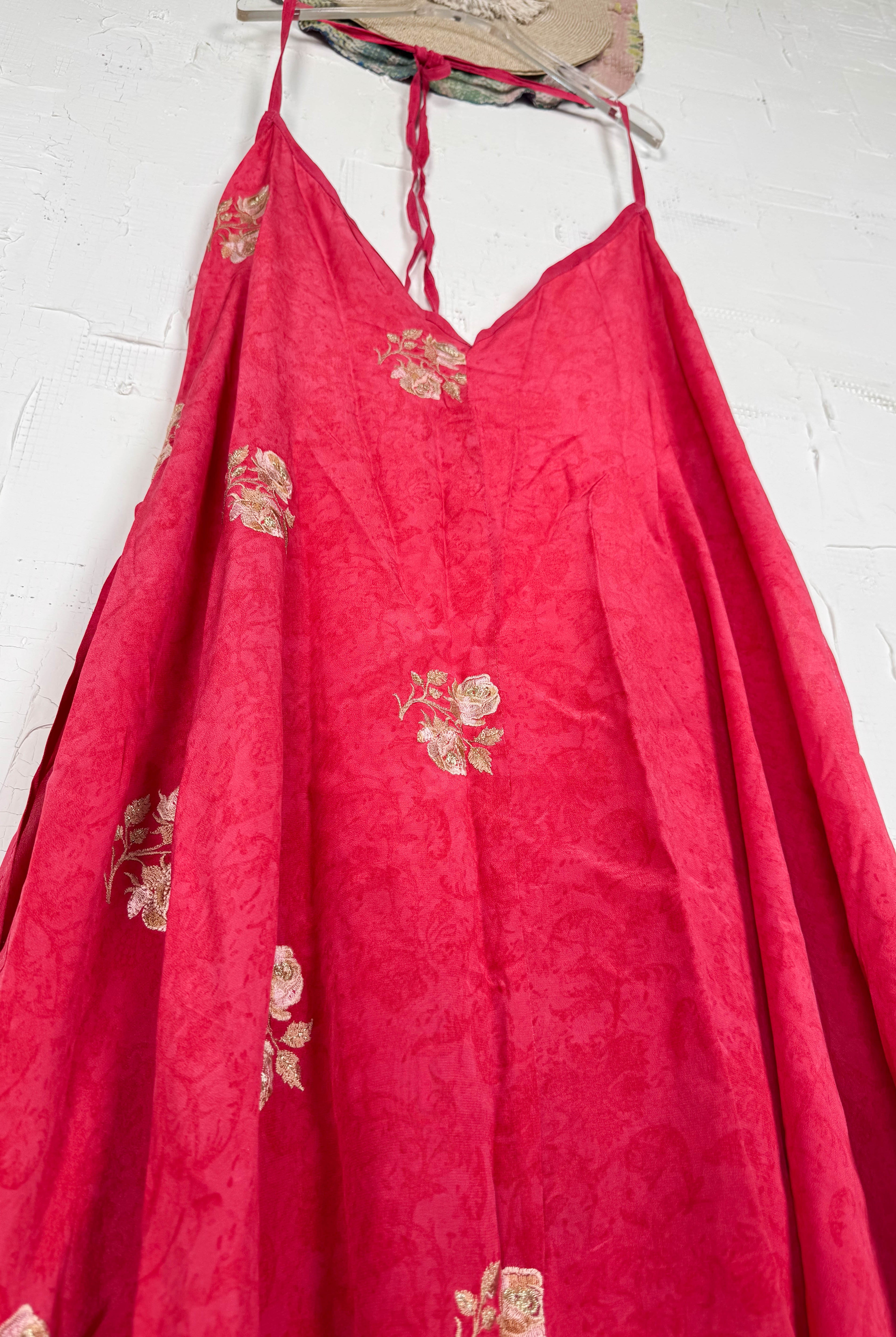 Patchwork silk dress - Love Protect Sustain