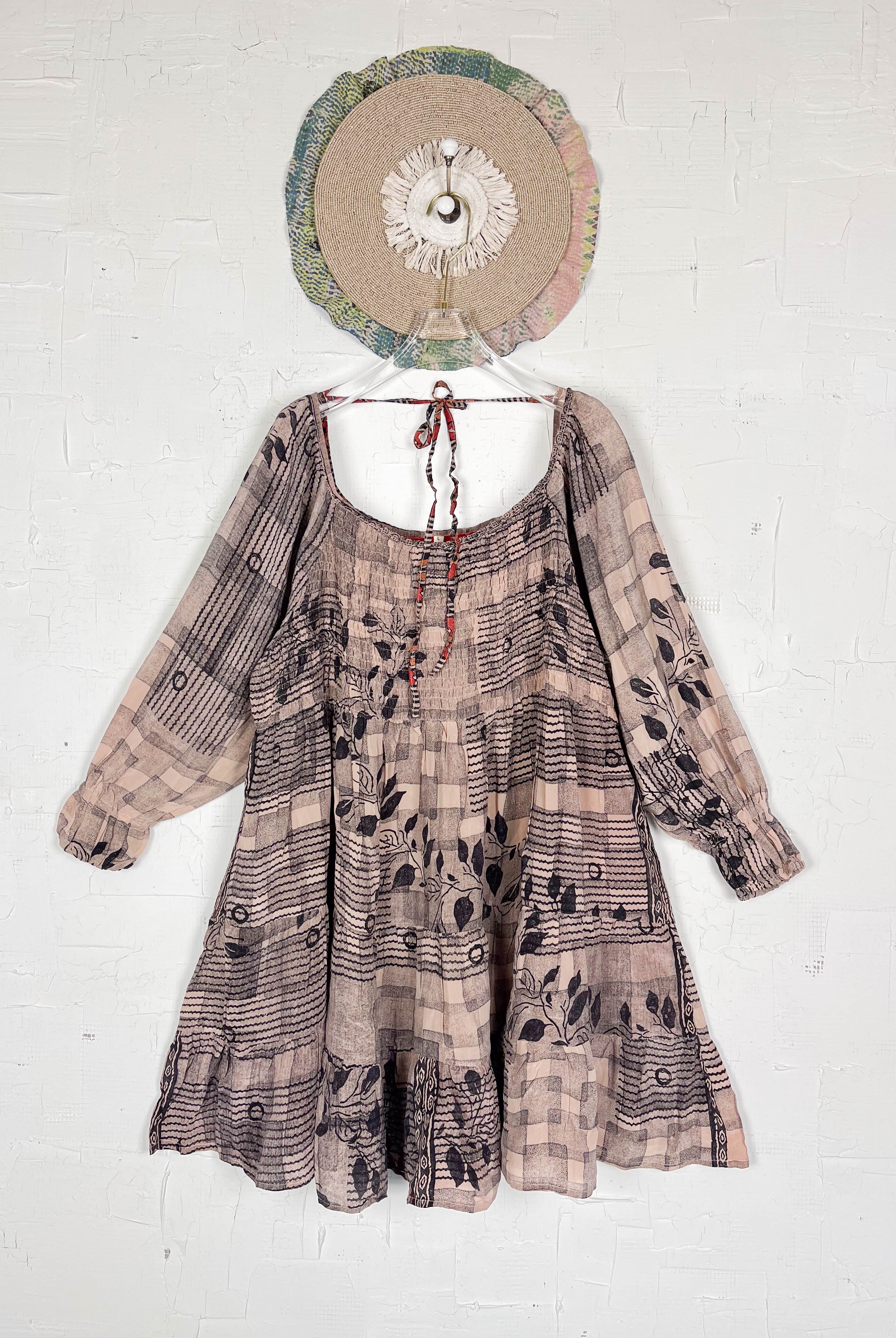 Patchwork silk dress - Love Protect Sustain