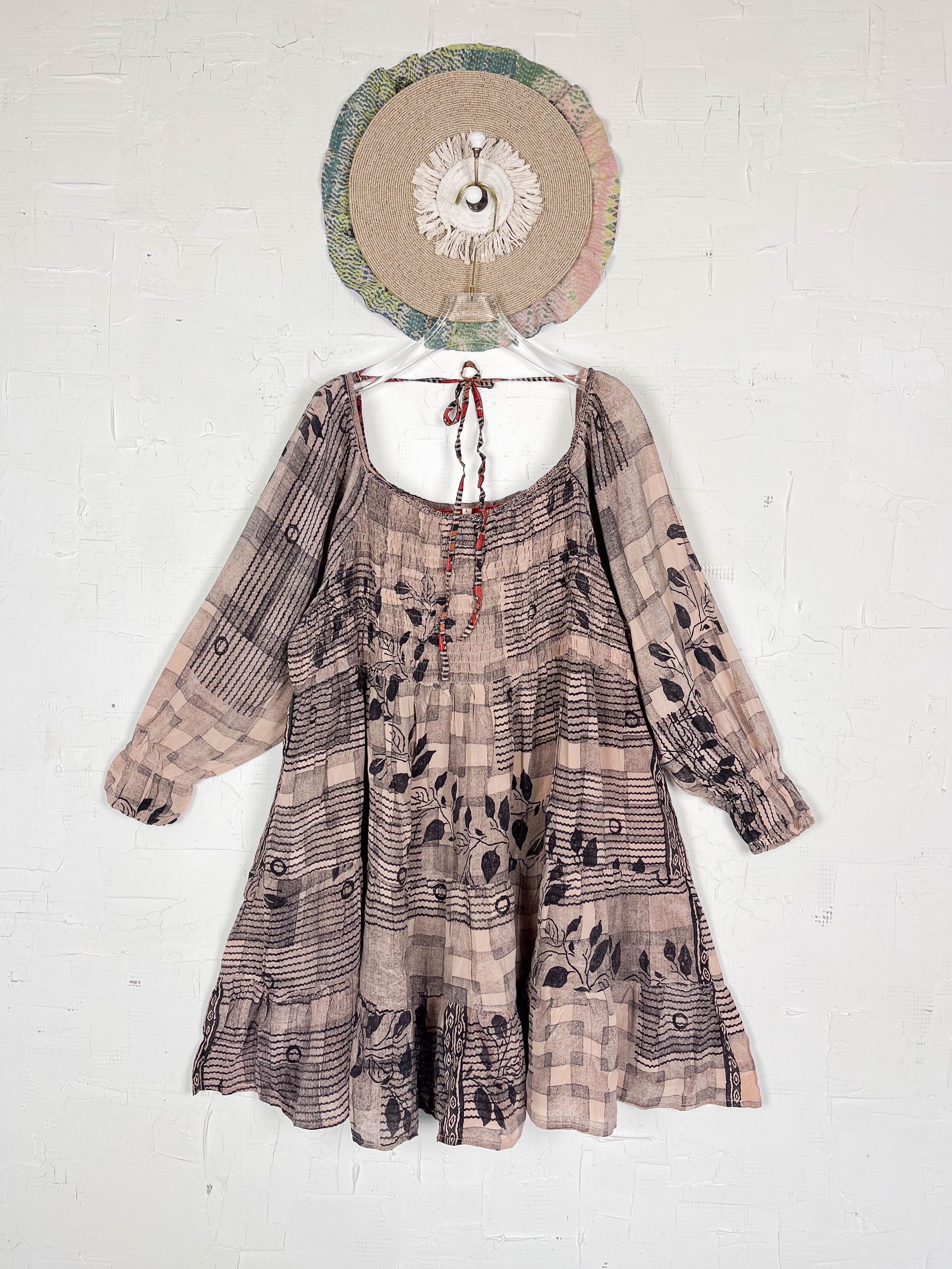 Patchwork silk dress - Love Protect Sustain