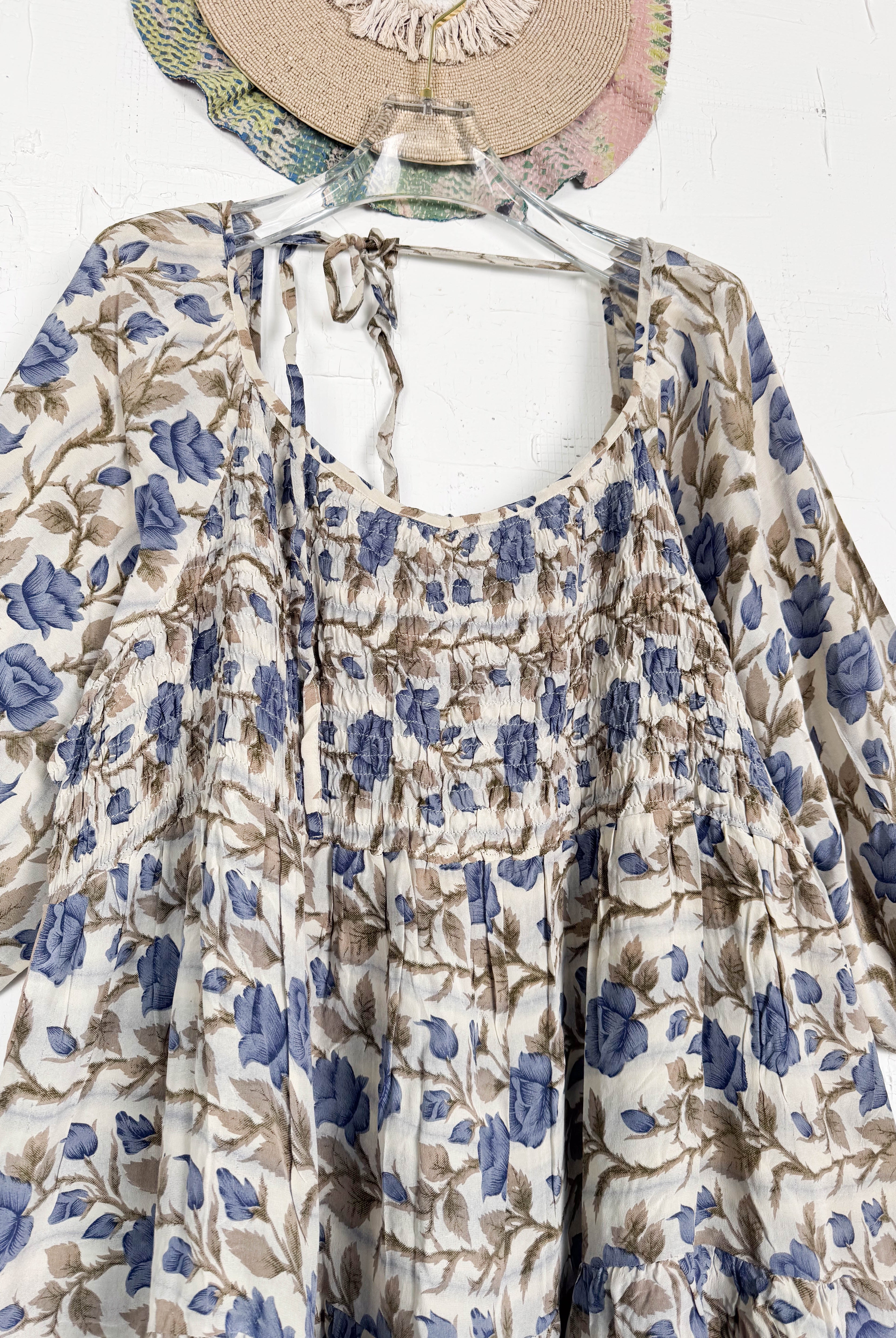 Patchwork silk dress - Love Protect Sustain