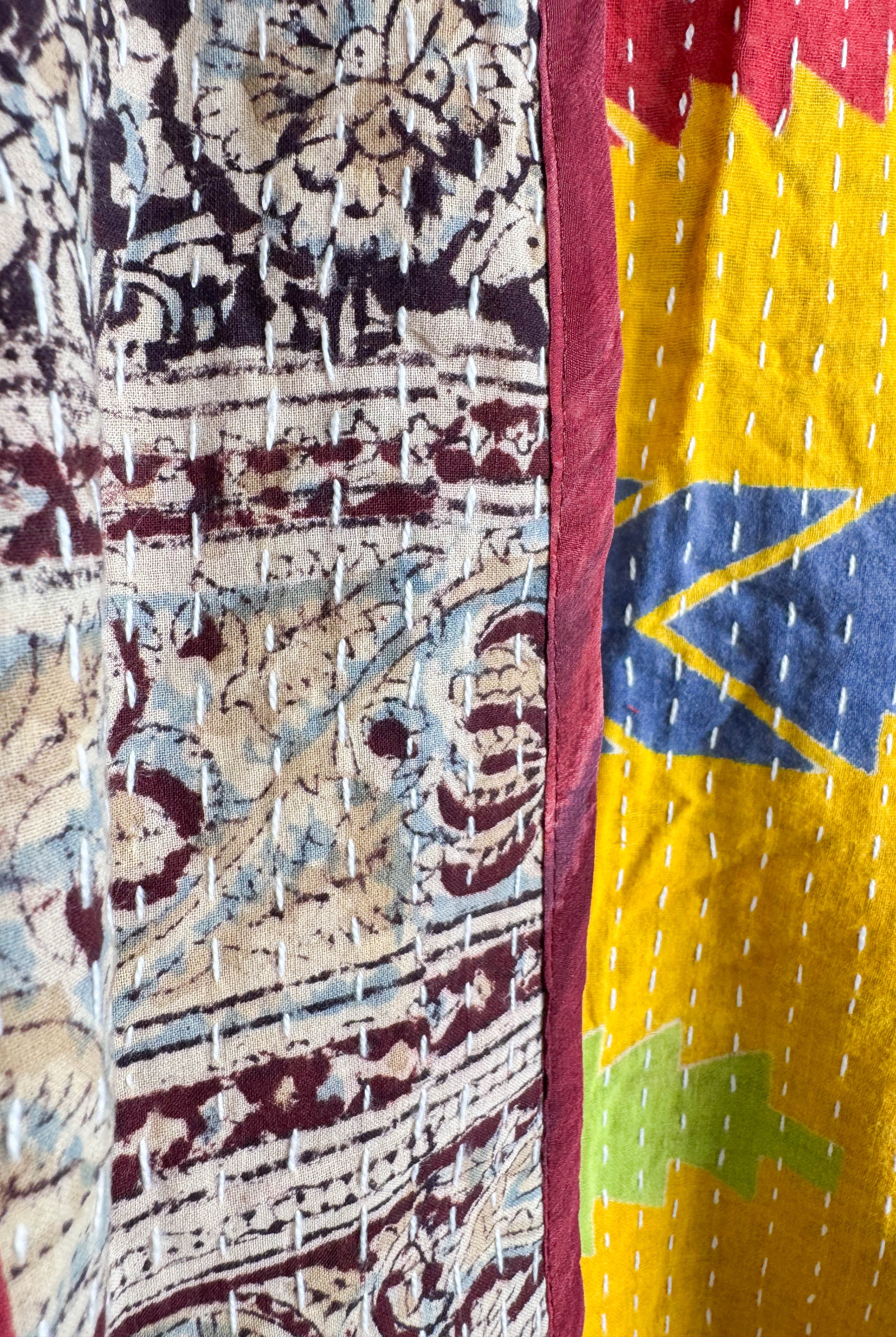 Patch work silk top - Love Protect Sustain