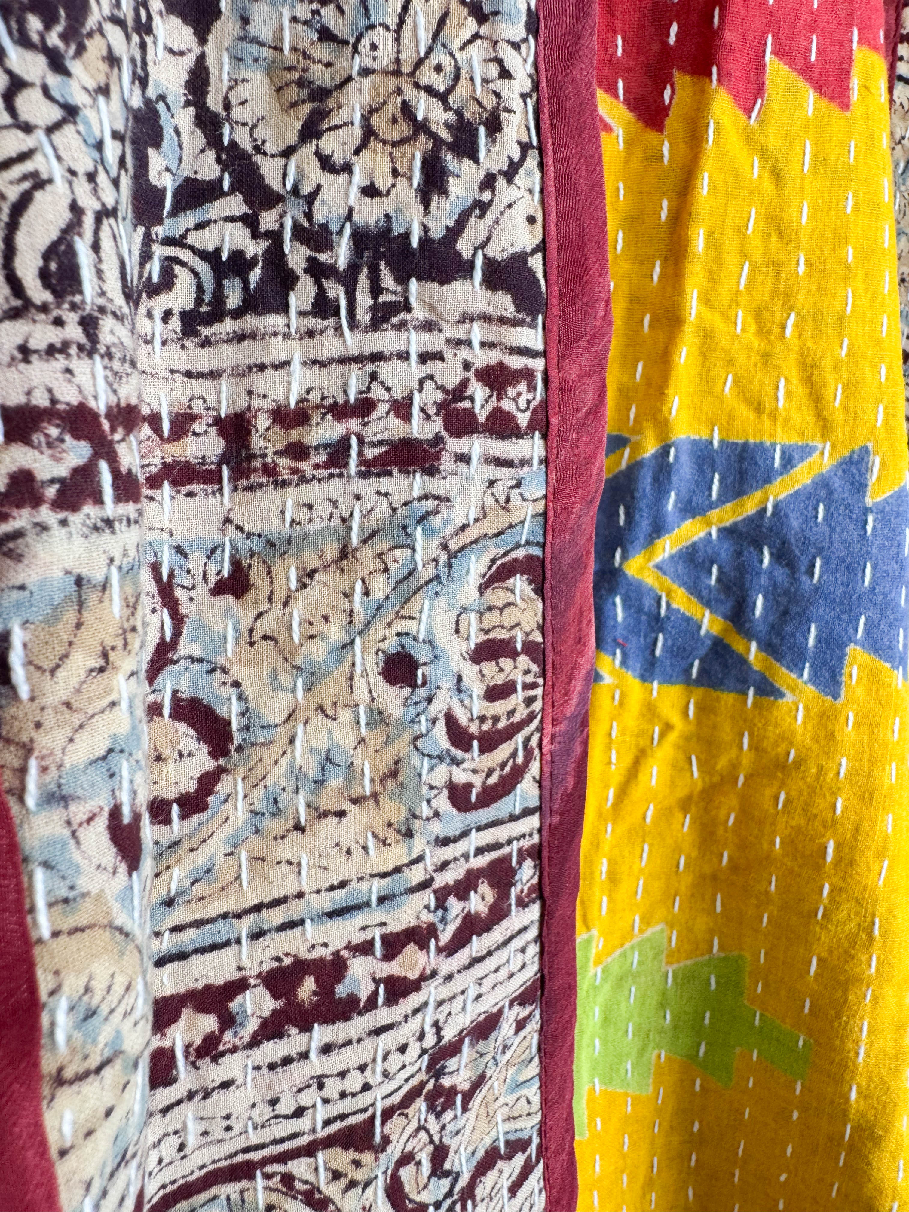 Patch work silk top - Love Protect Sustain