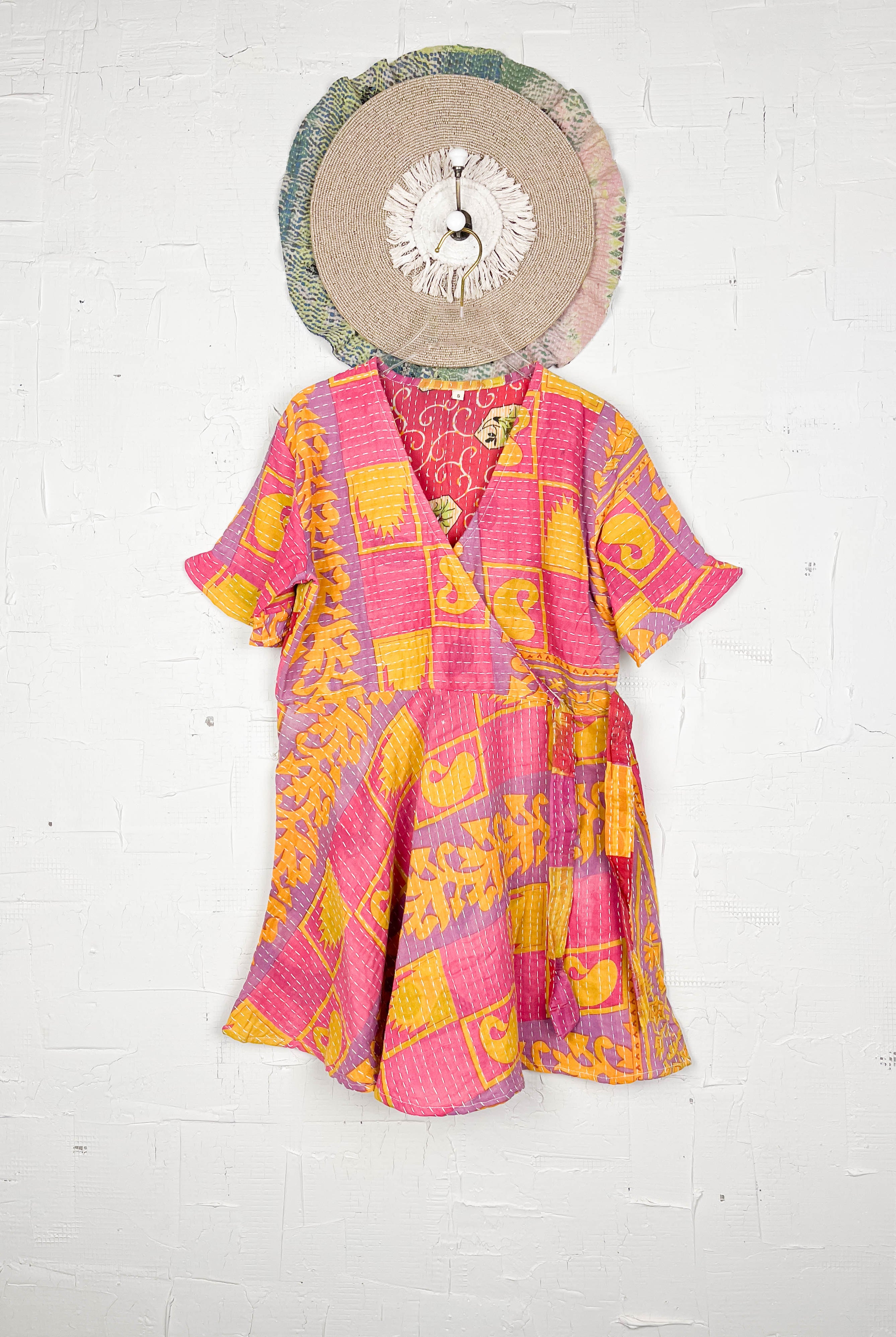 Patterned Kantha dress - Love Protect Sustain