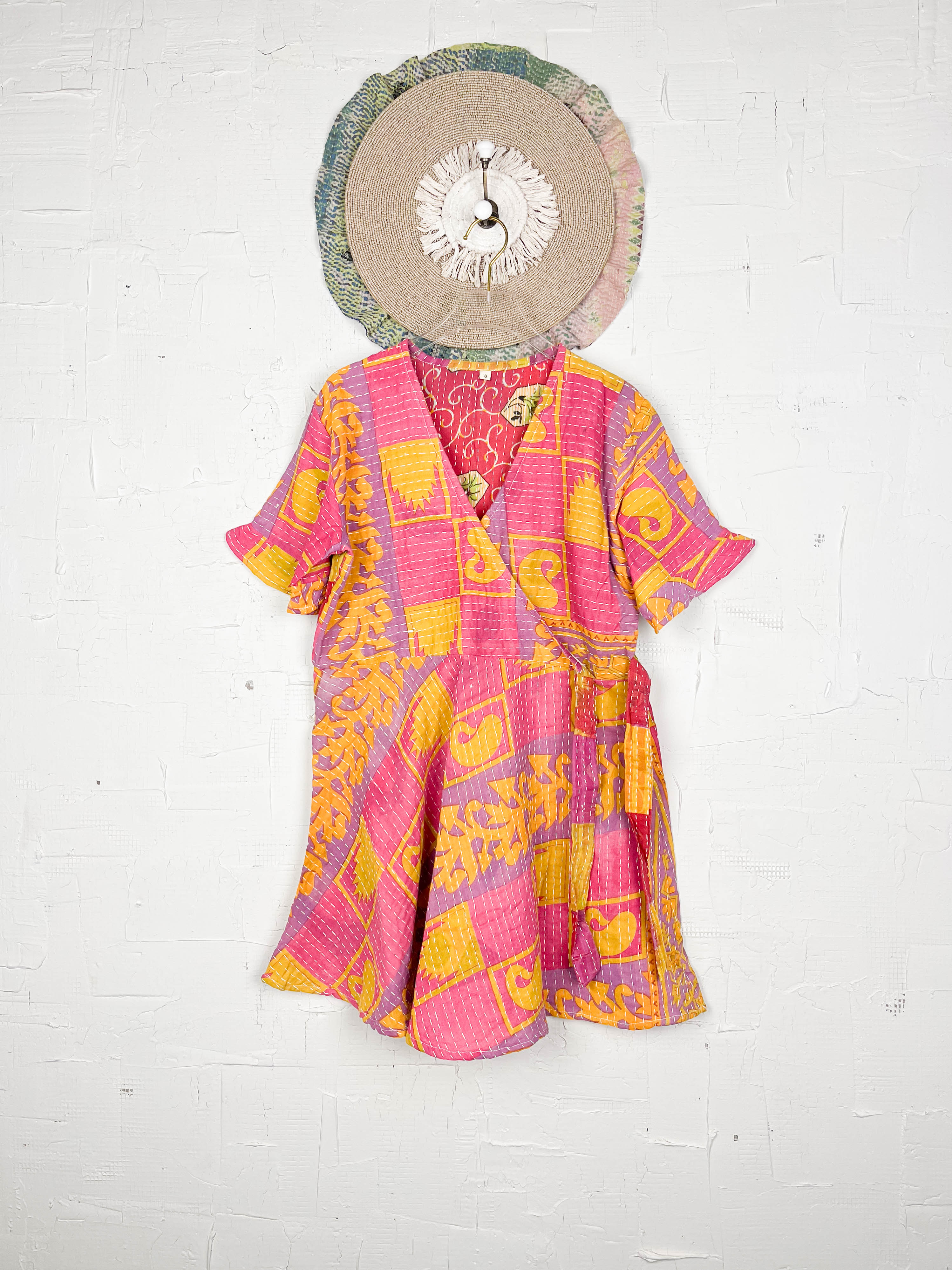 Patterned Kantha dress - Love Protect Sustain