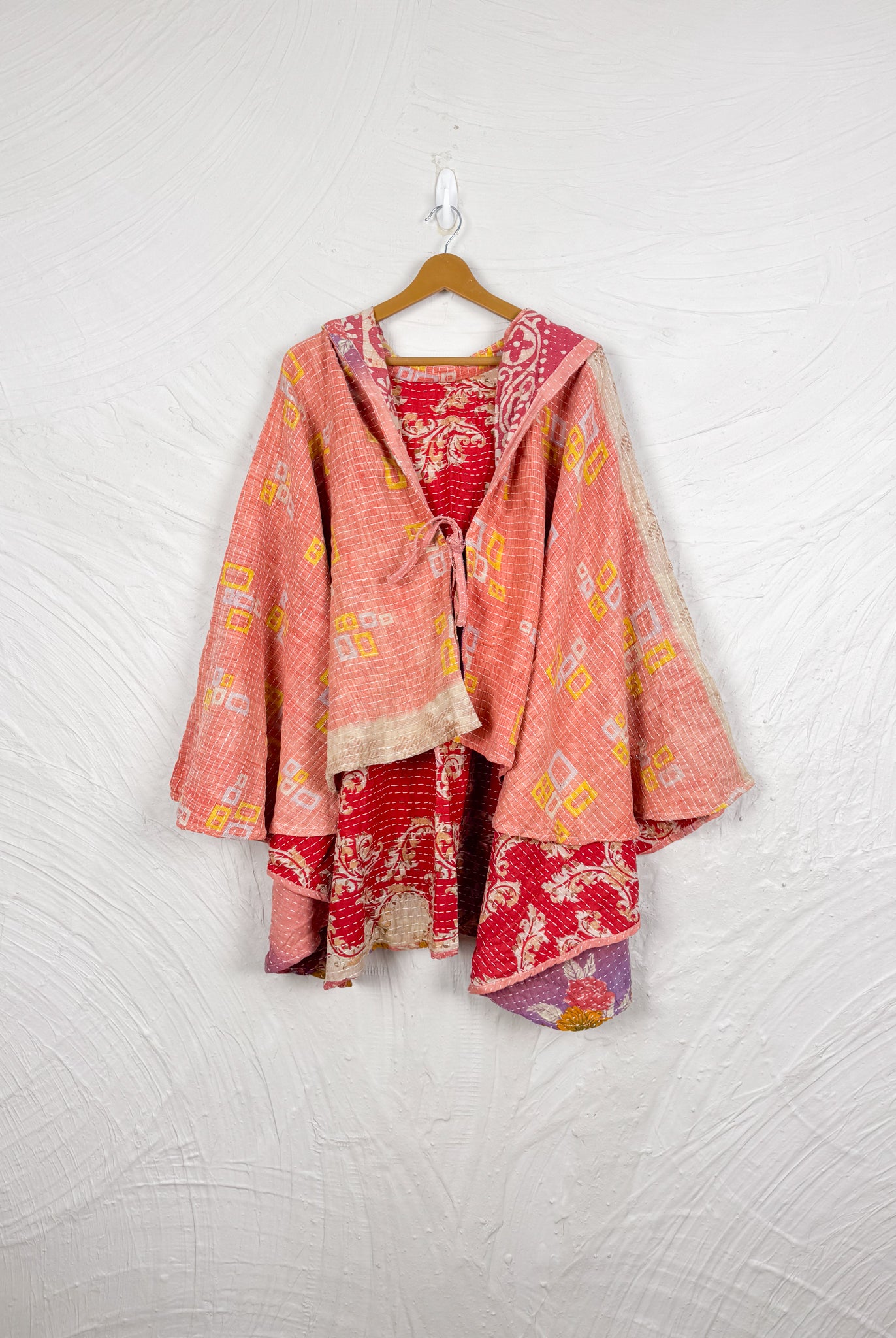 Peach Kantha Jacket - Love Protect Sustain