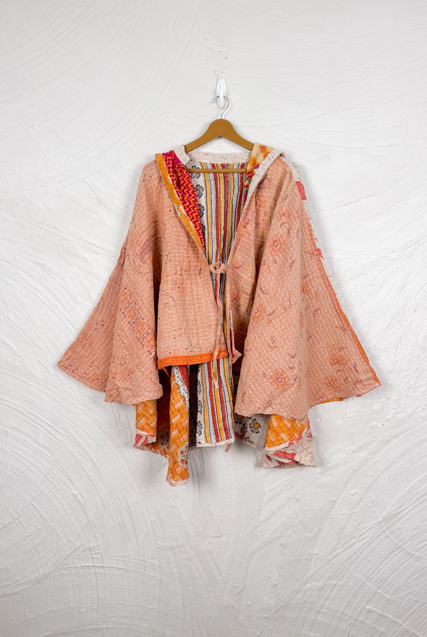 Peach Kantha Jacket - Love Protect Sustain