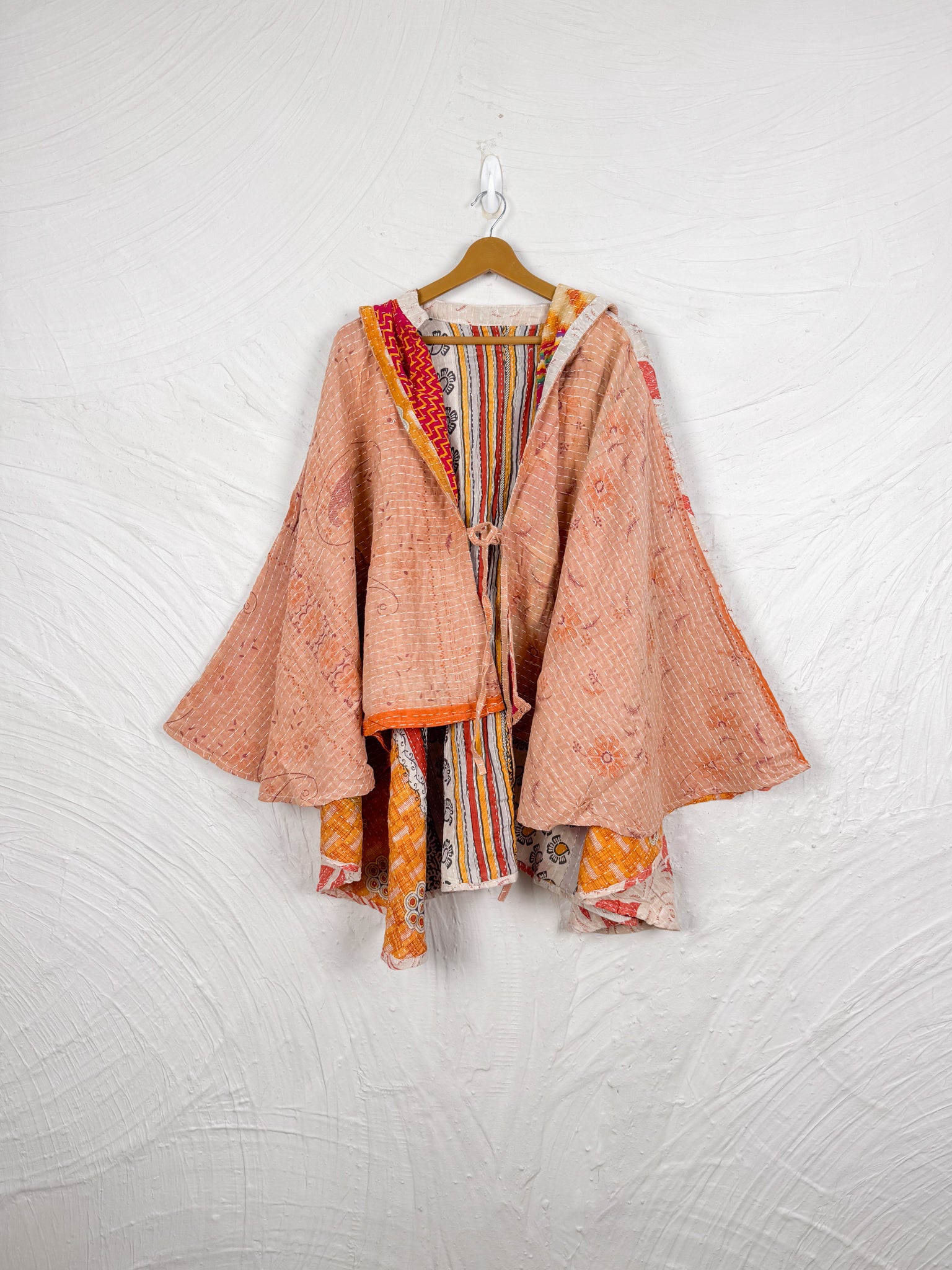 Peach Kantha Jacket - Love Protect Sustain