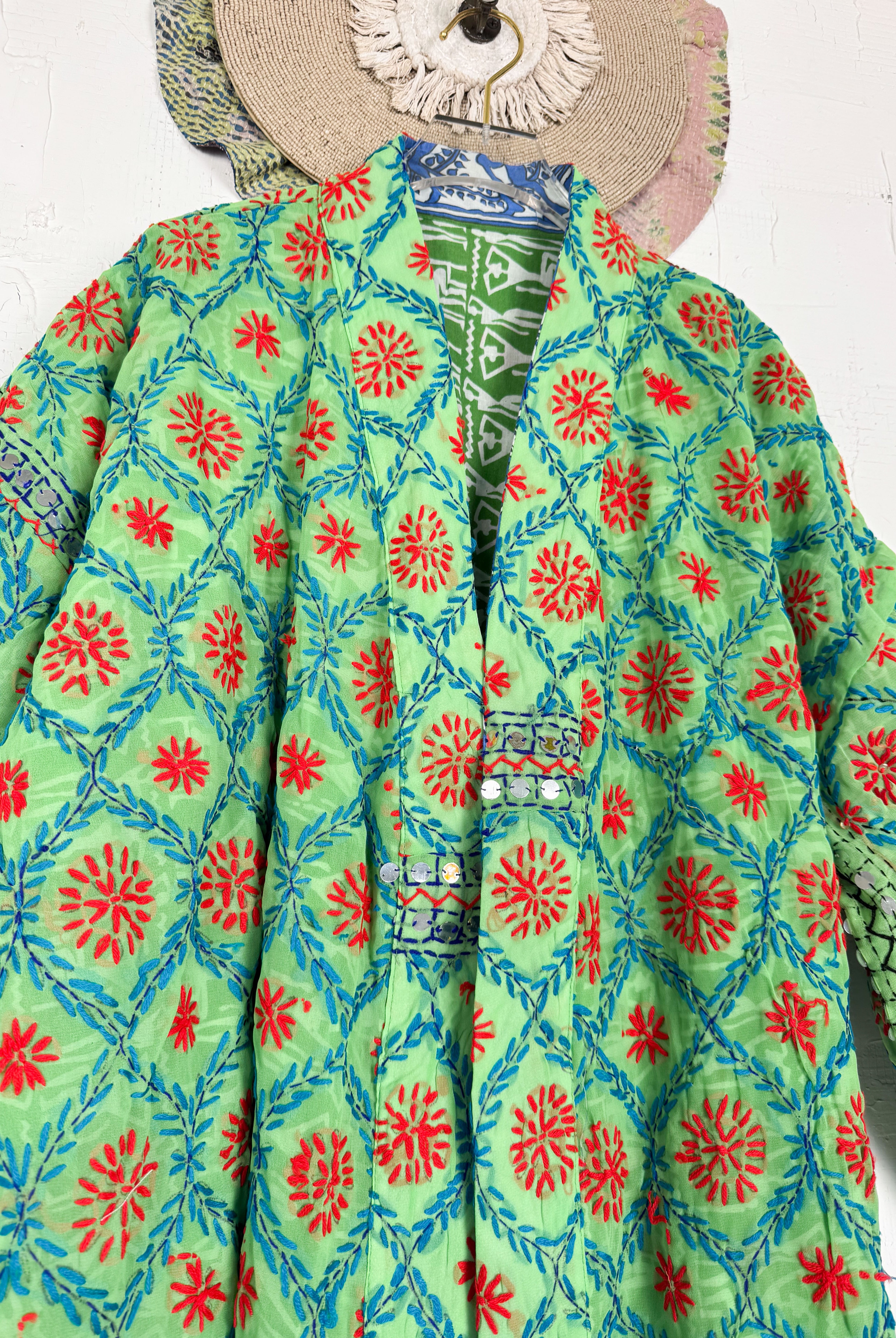 Phulkari kimono - Love Protect Sustain