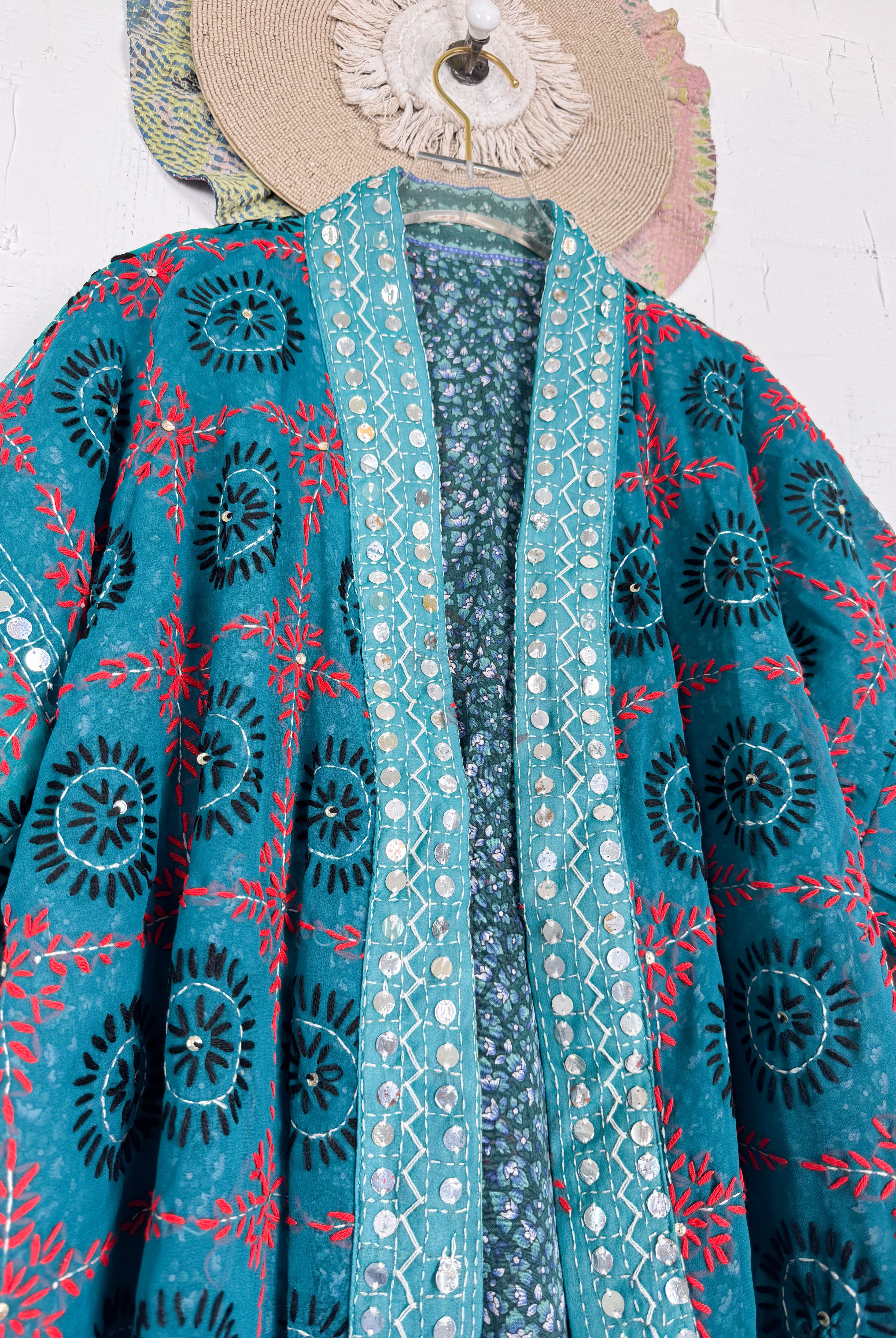 Phulkari kimono - Love Protect Sustain