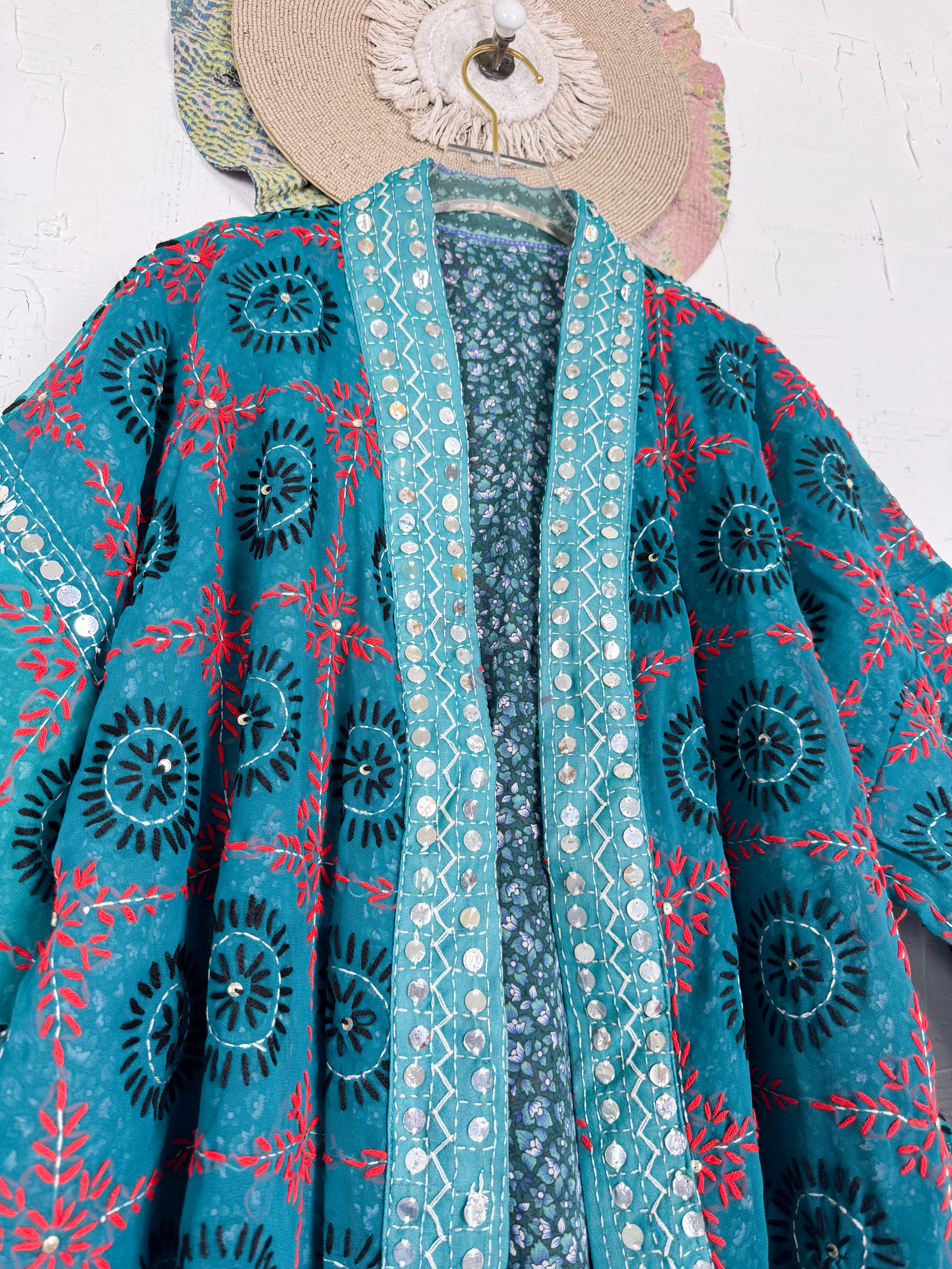 Phulkari kimono - Love Protect Sustain