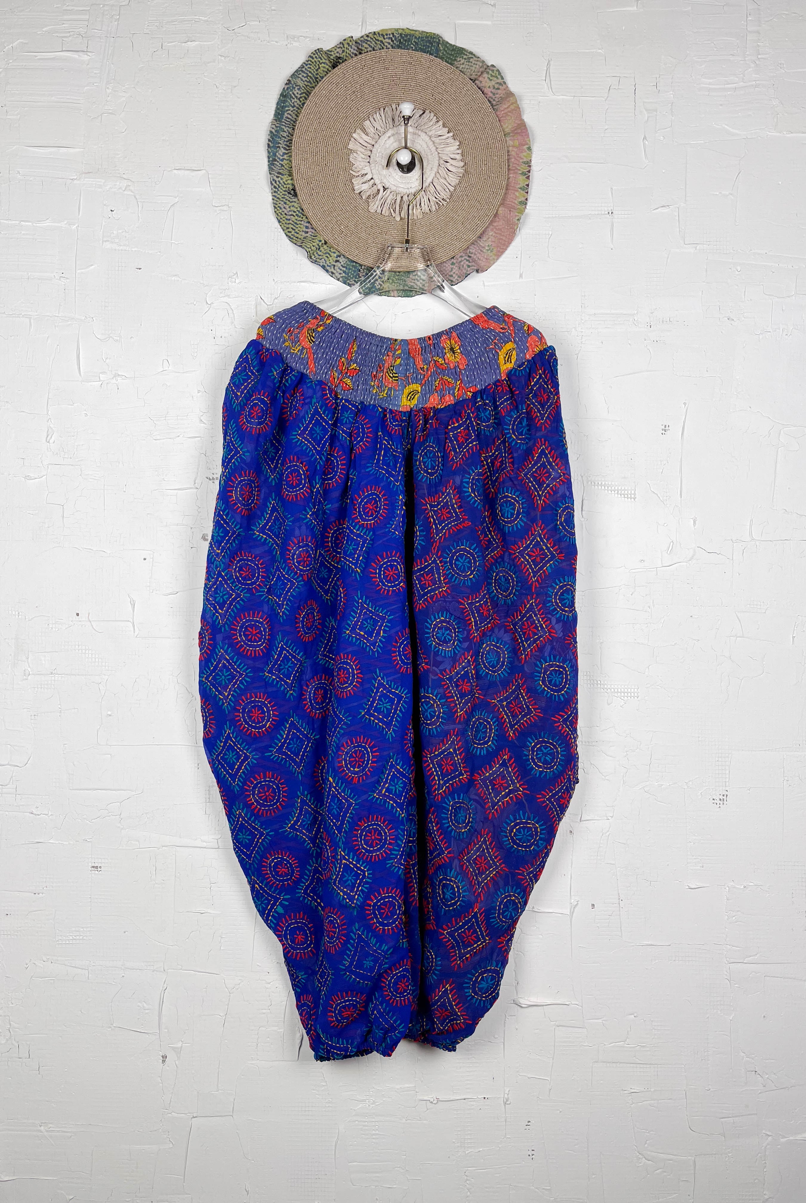 Plus size cotton embroidered pants - Love Protect Sustain