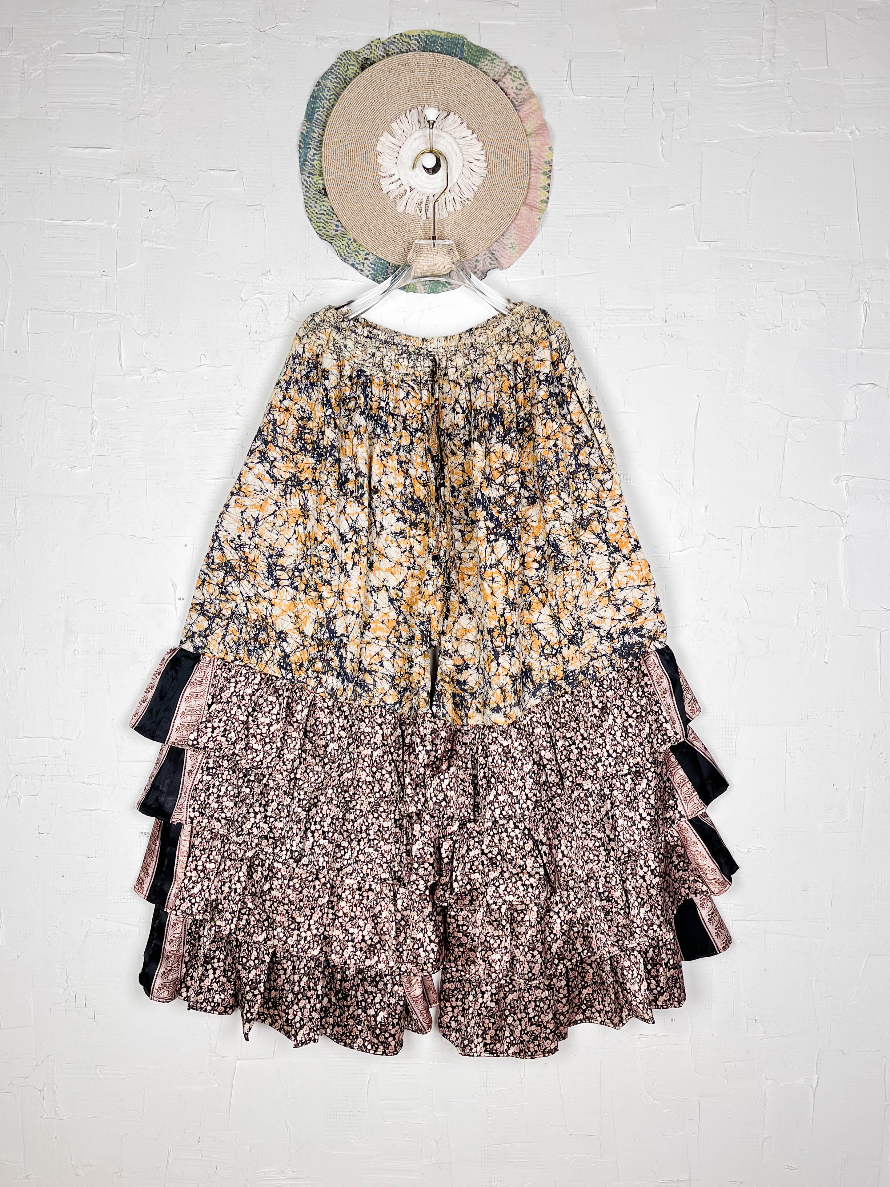 Practical silk ruffle trousers - Love Protect Sustain