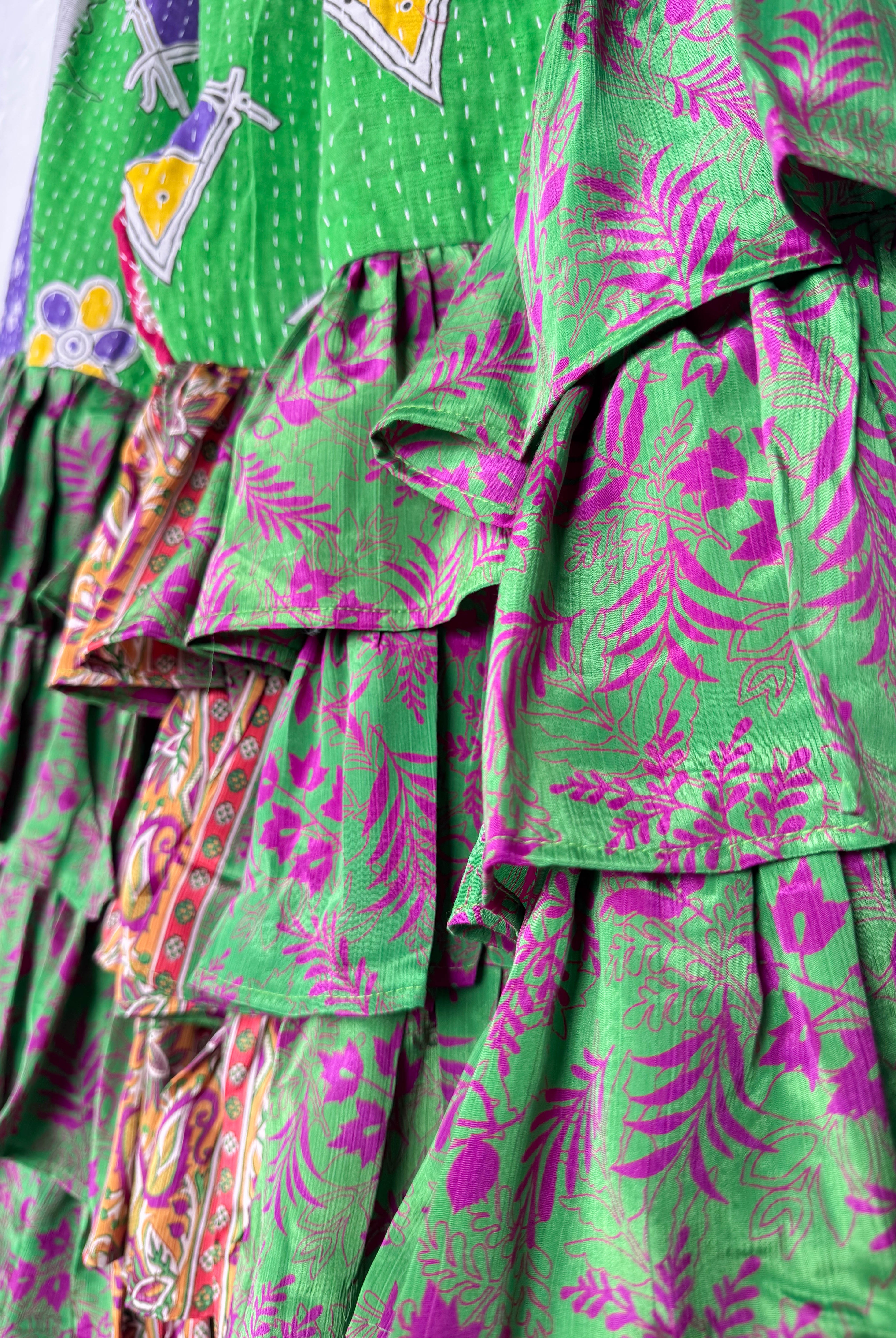 Pregnancy kantha tiered pants - Love Protect Sustain