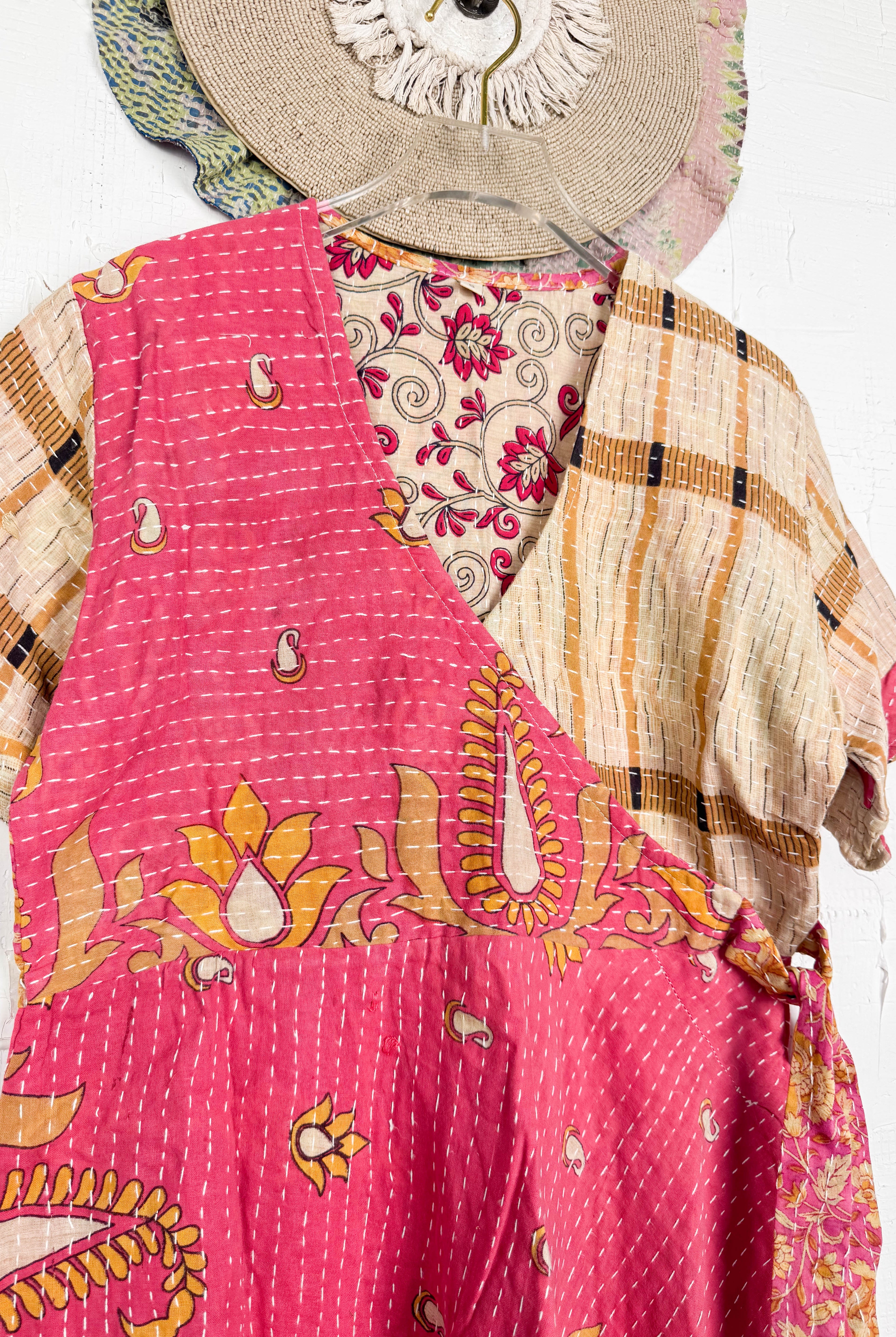 Printed Kantha dress - Love Protect Sustain