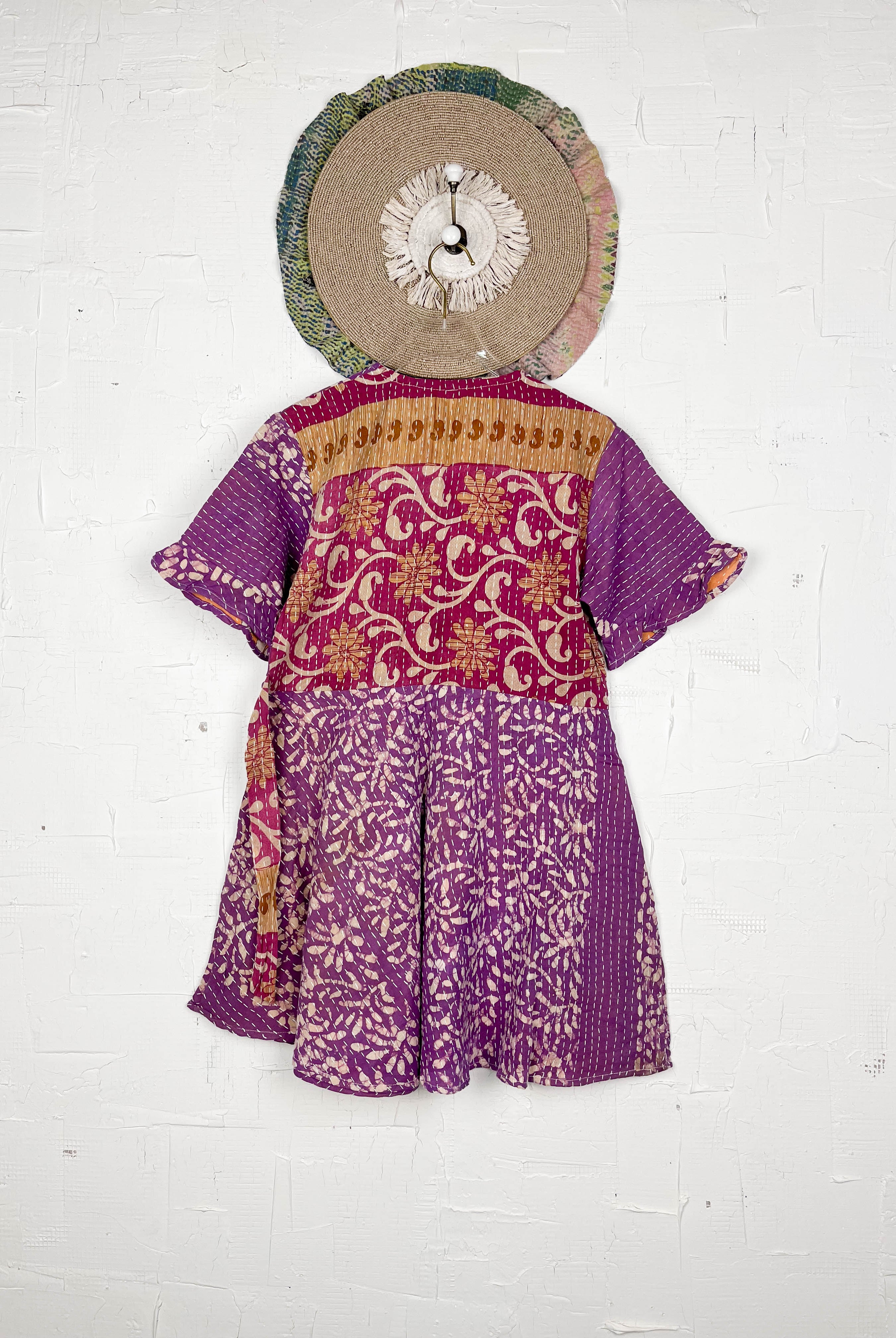 Purple Kantha Dress - Love Protect Sustain