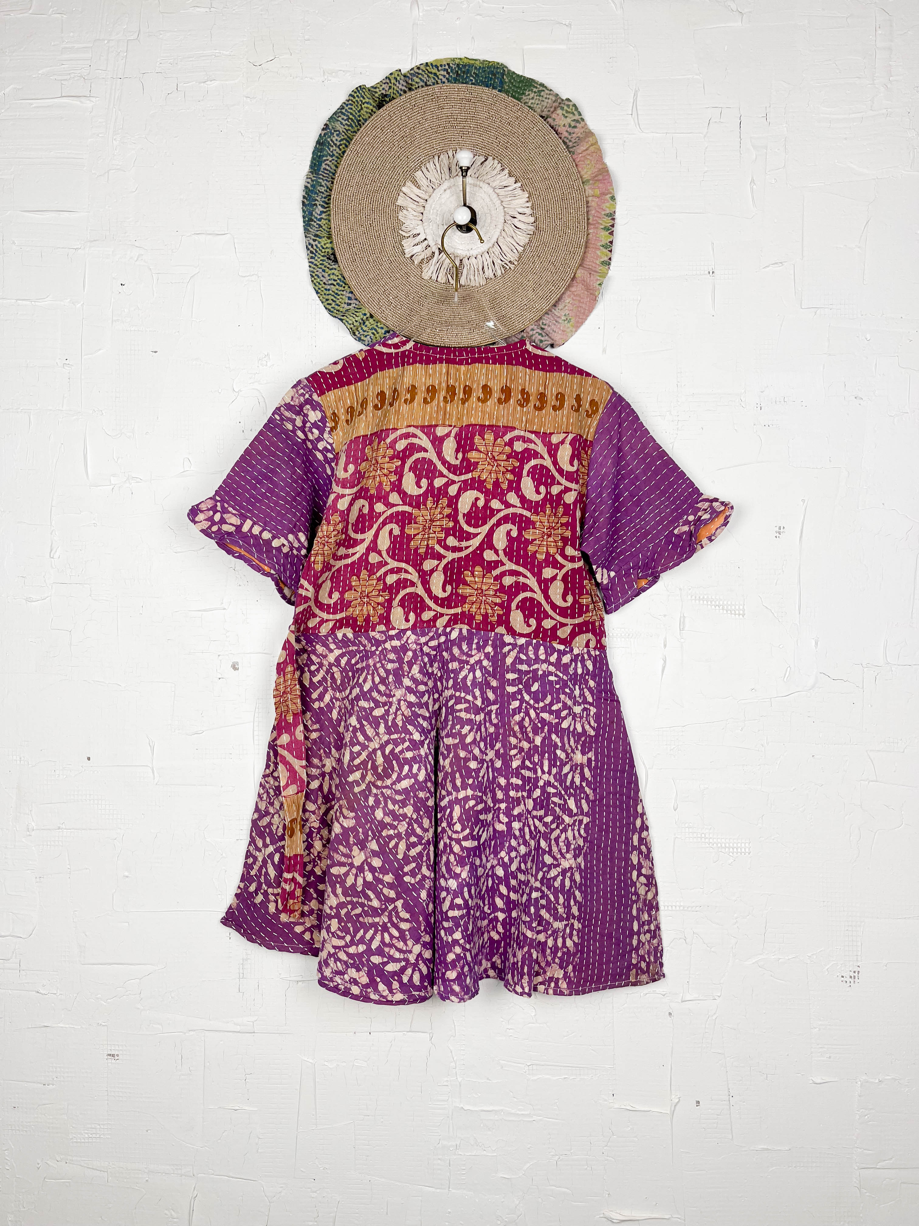 Purple Kantha Dress - Love Protect Sustain
