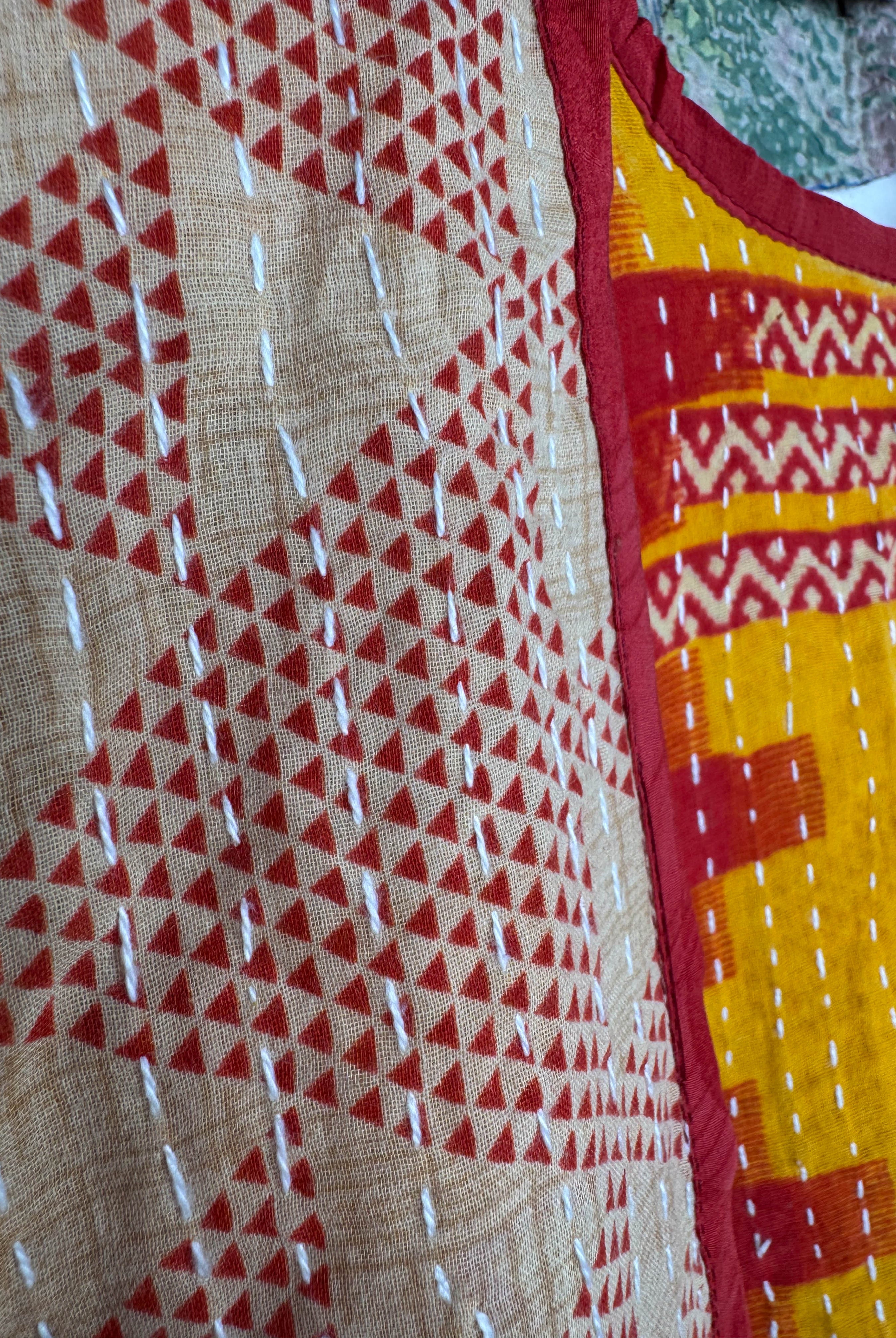 Quilted silk vest - Love Protect Sustain