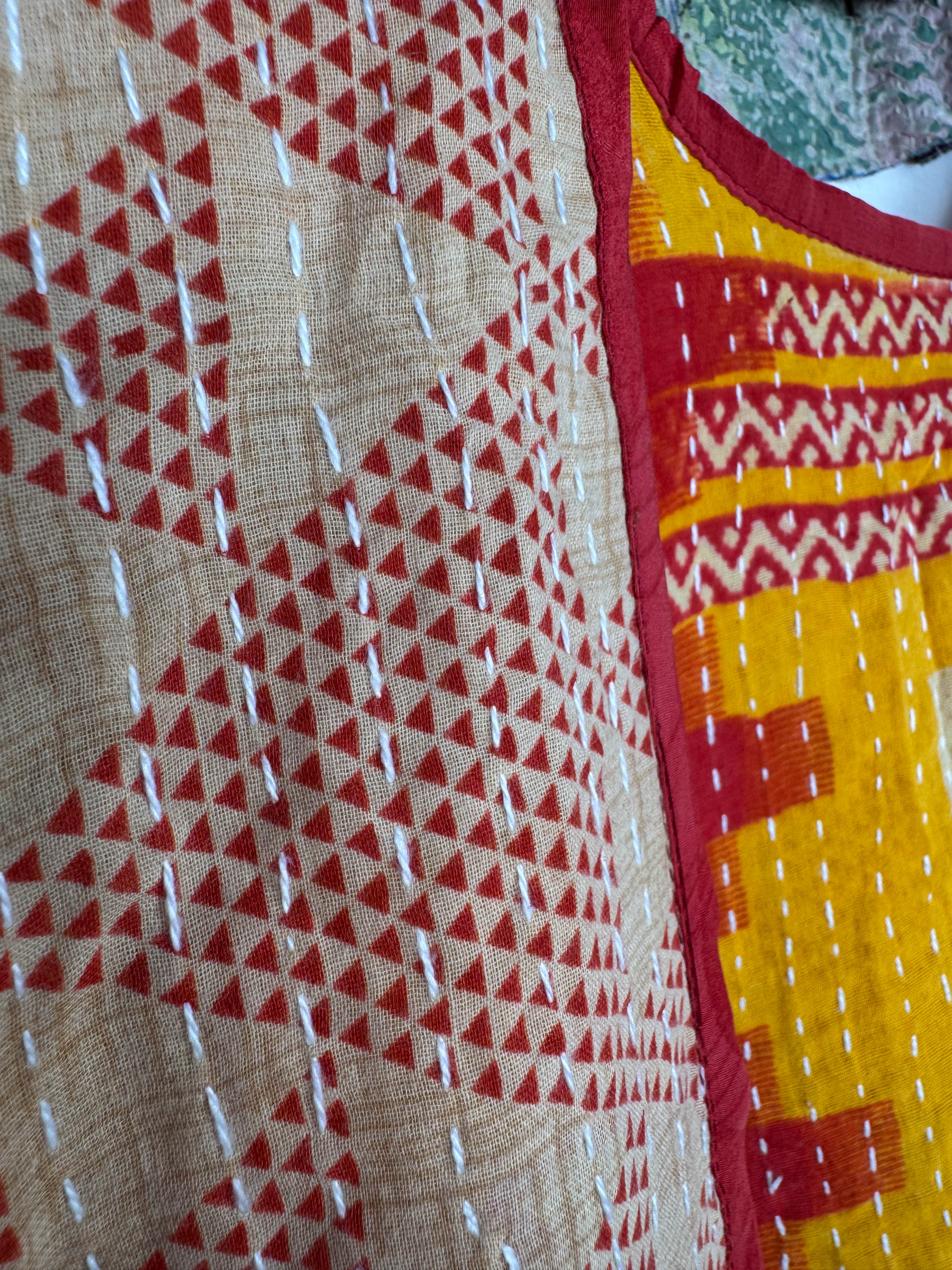 Quilted silk vest - Love Protect Sustain