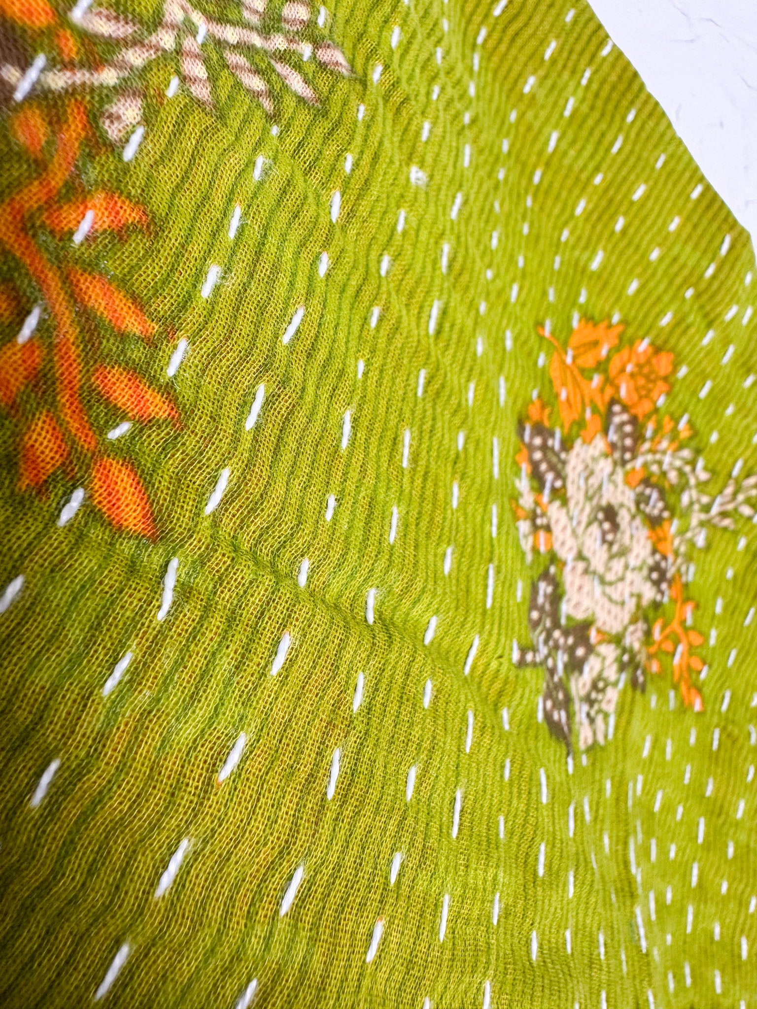 Recycled sari Kantha jumpsuit - Love Protect Sustain