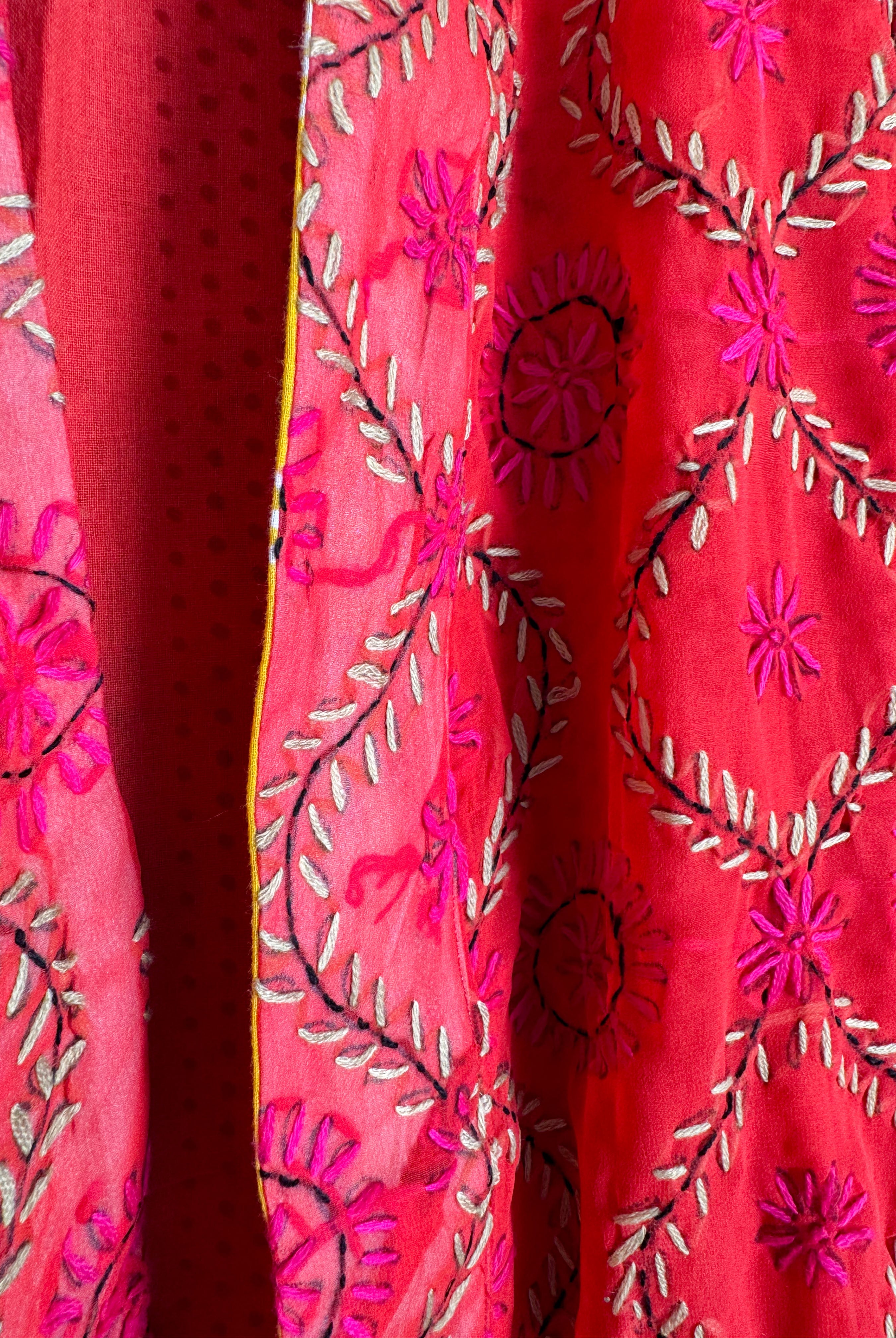 Red Floral Robe - Love Protect Sustain