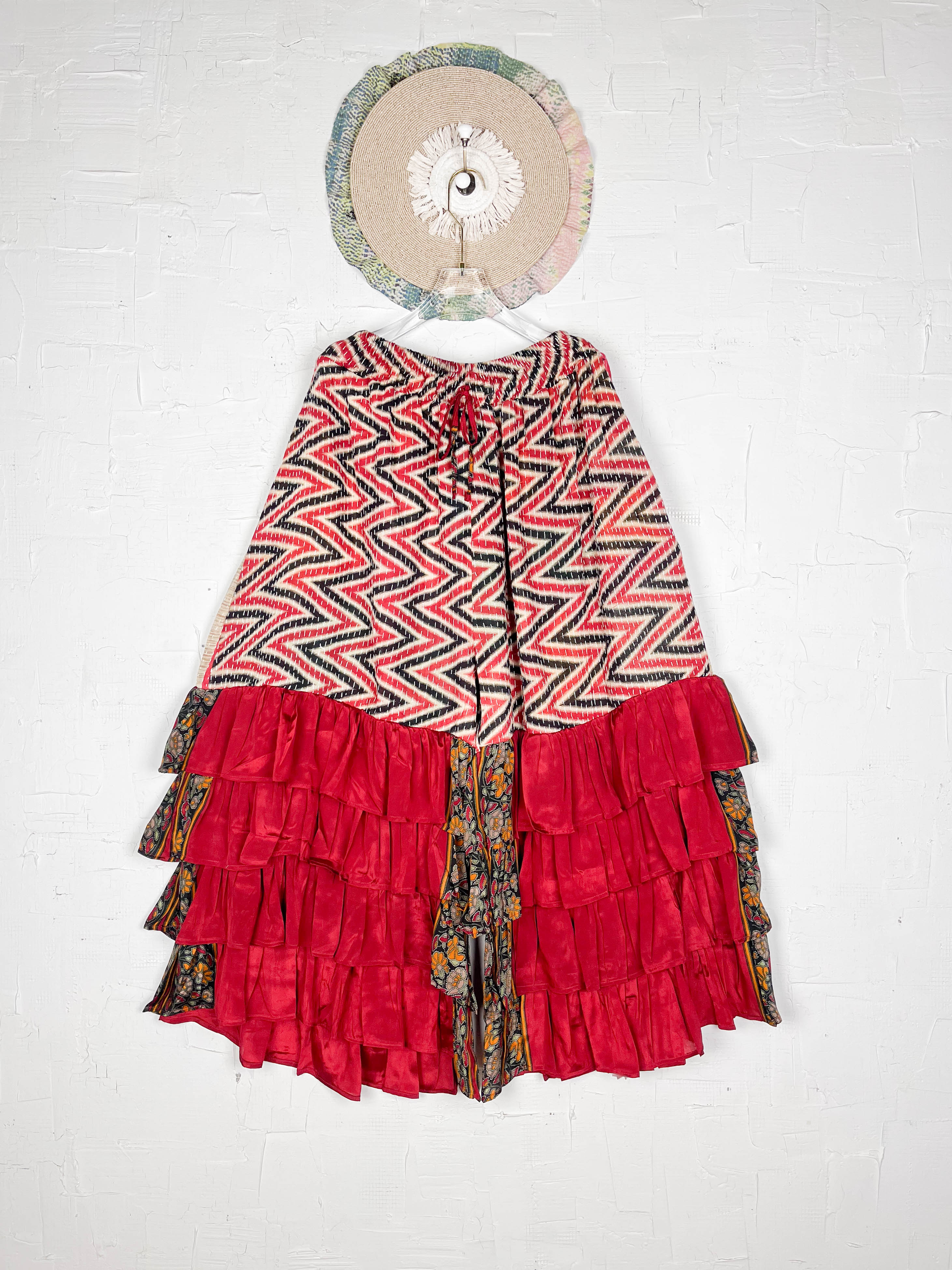 Red Frill Pants - Love Protect Sustain