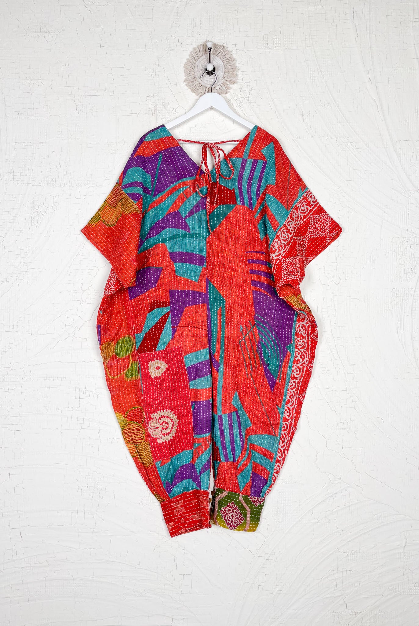 Red Kantha Jumper - Love Protect Sustain