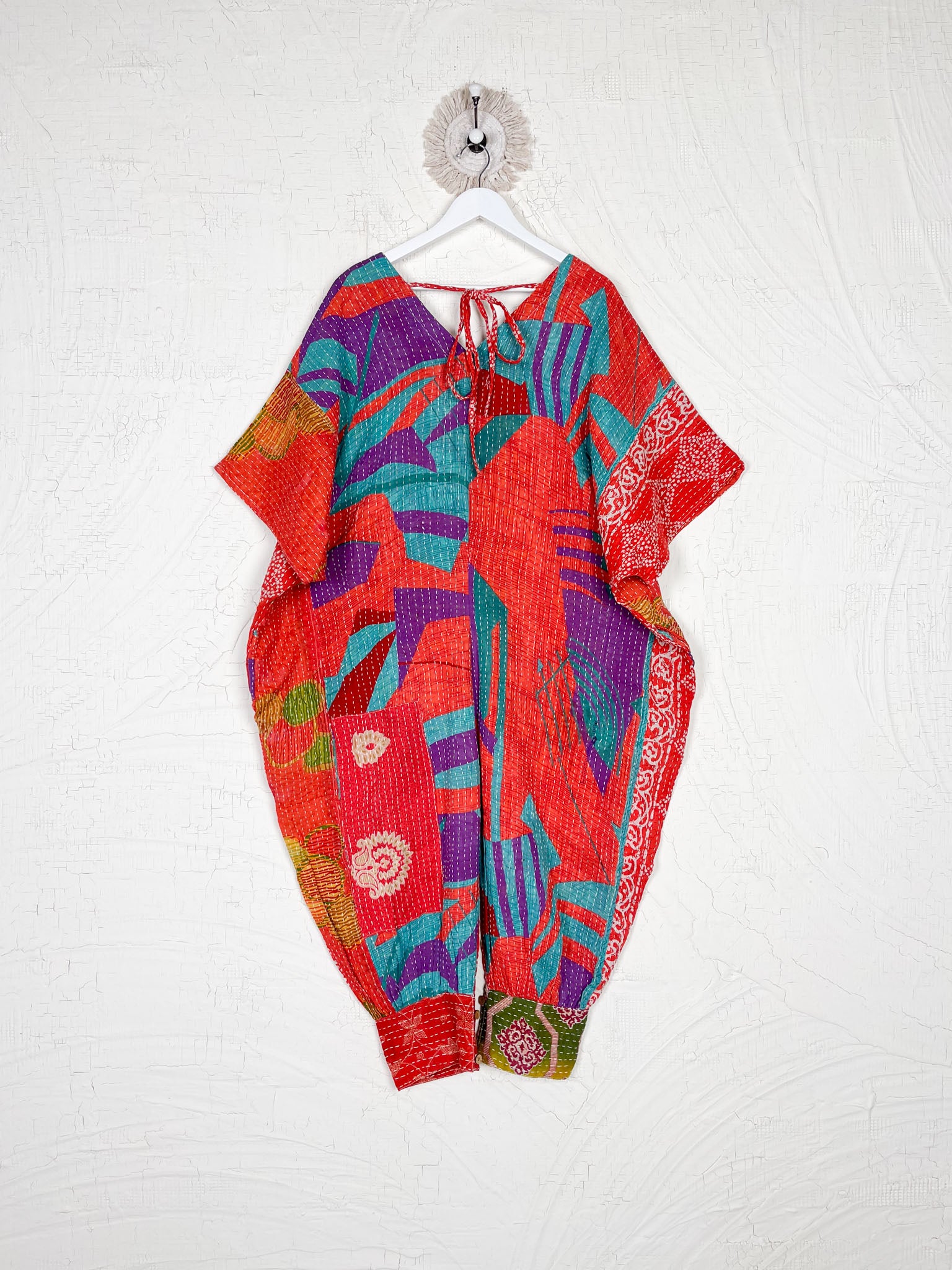 Red Kantha Jumper - Love Protect Sustain