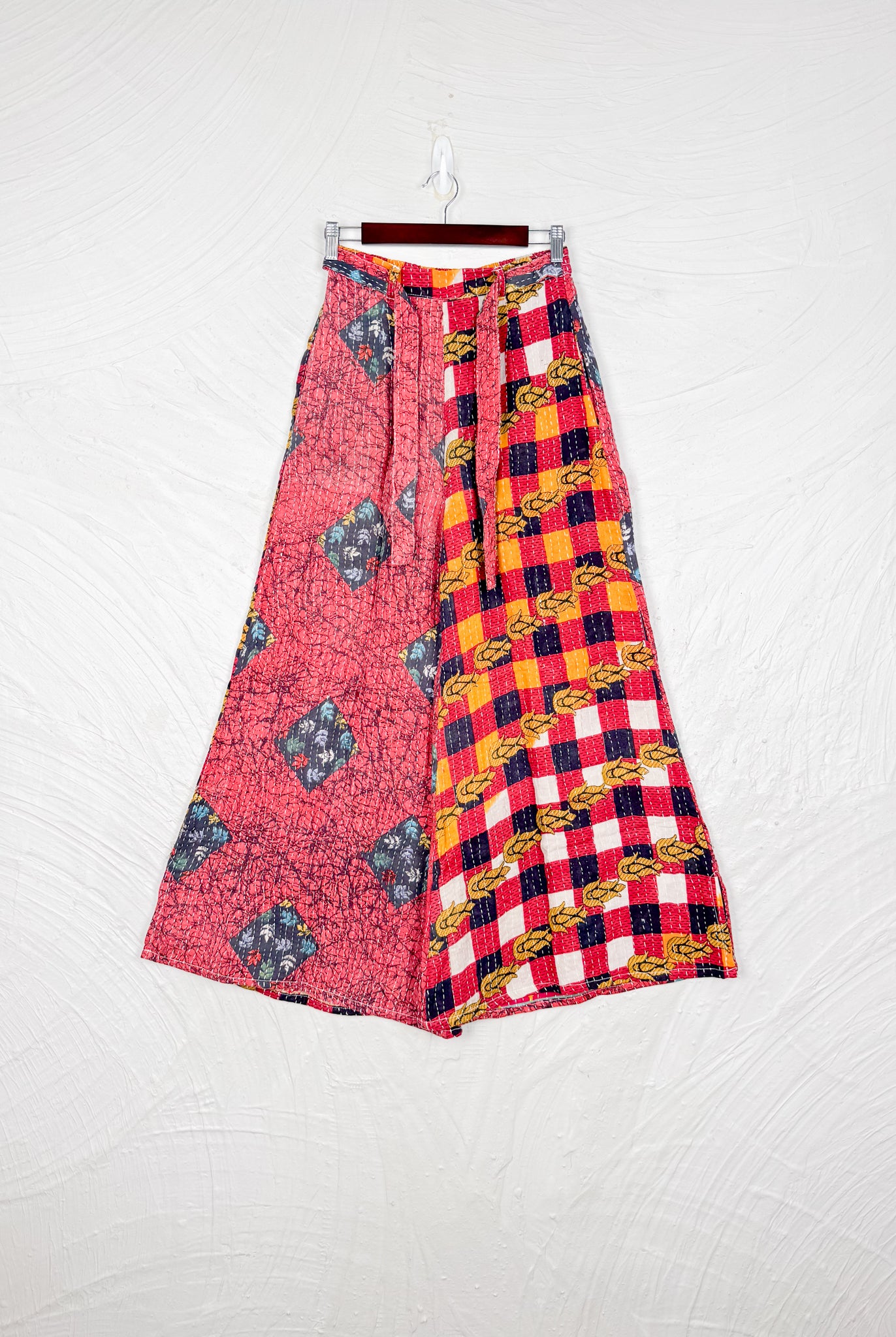 Red Kantha Pants - Love Protect Sustain