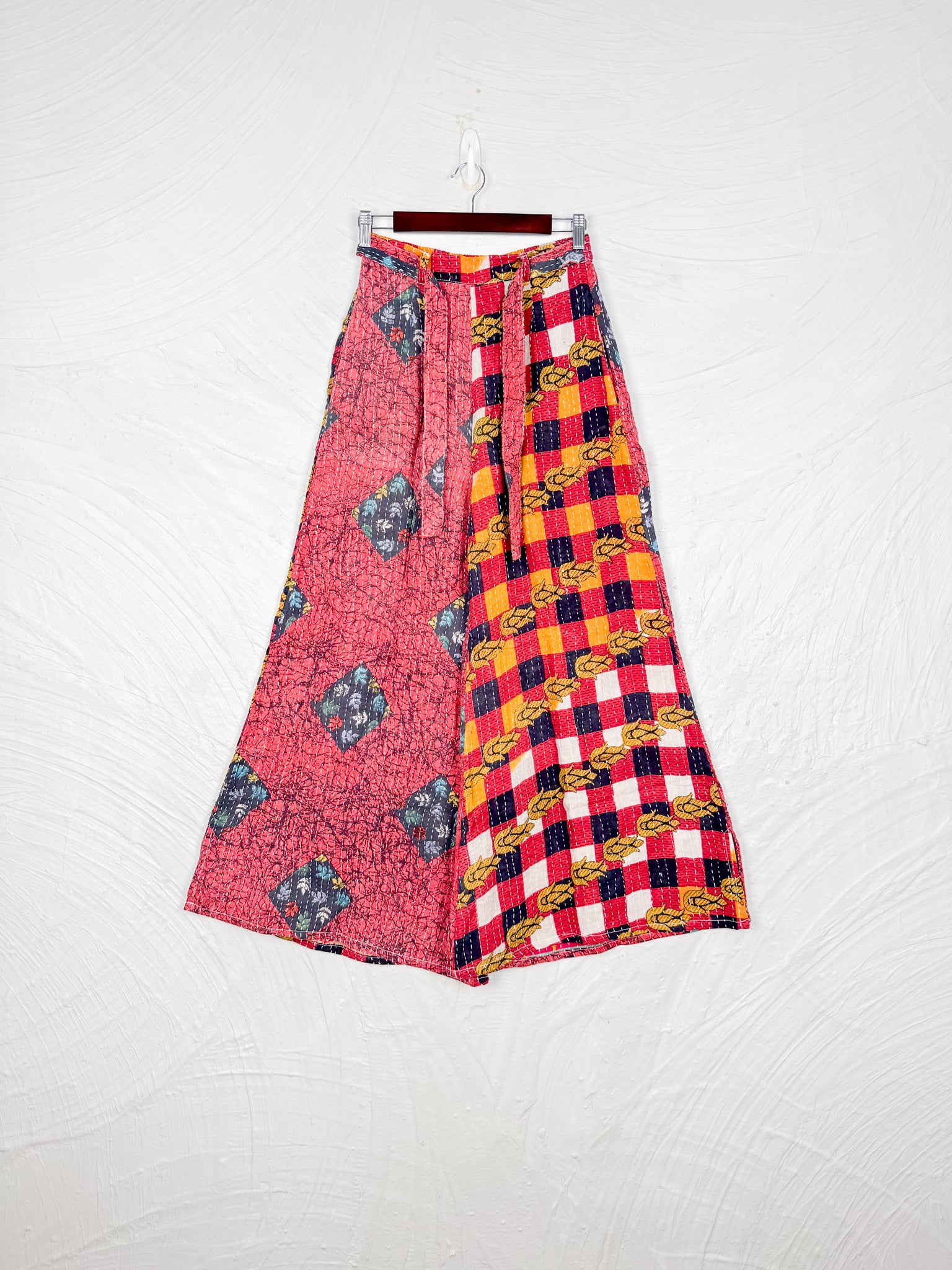 Red Kantha Pants - Love Protect Sustain