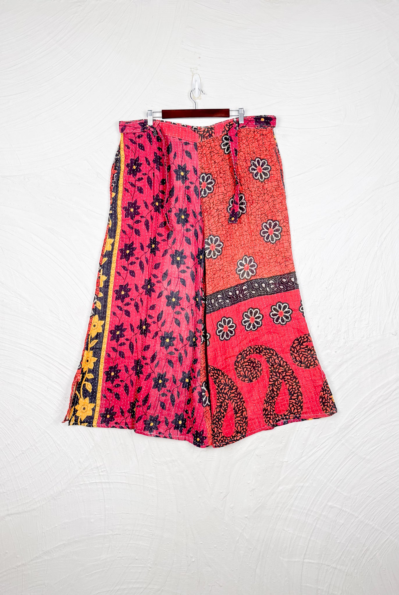 Red Kantha Pants - Love Protect Sustain