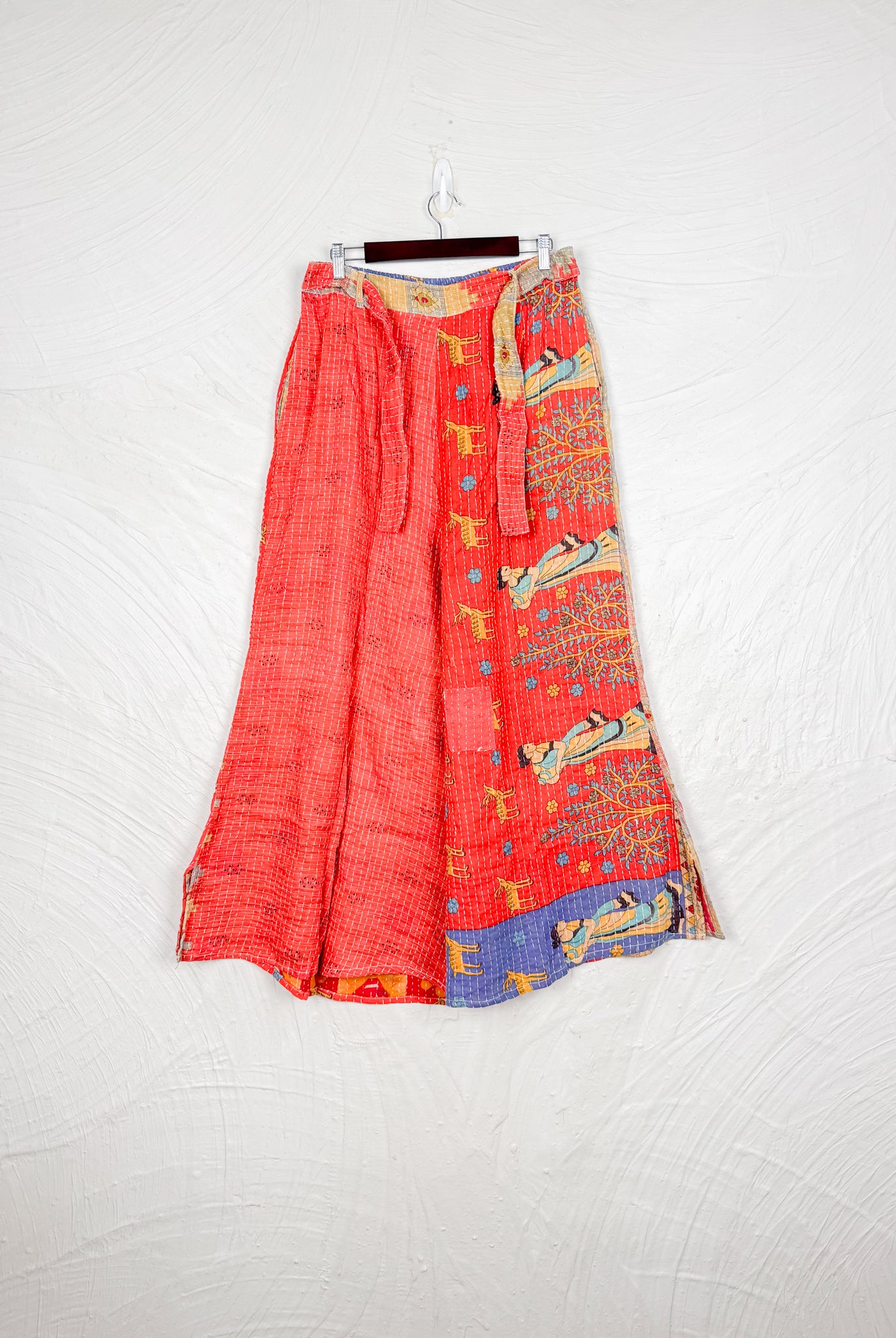 Red Kantha Pants - Love Protect Sustain