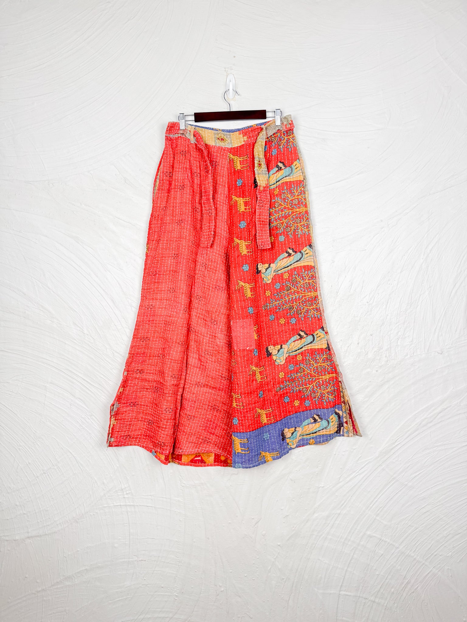Red Kantha Pants - Love Protect Sustain