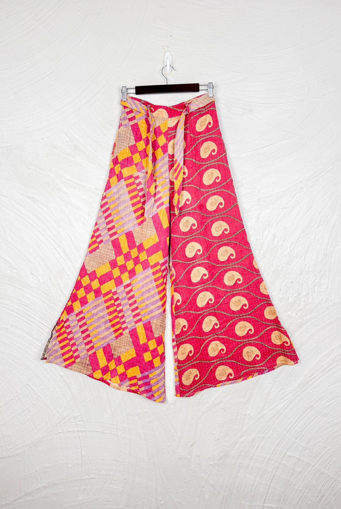 Red Small Kantha Pants - Love Protect Sustain