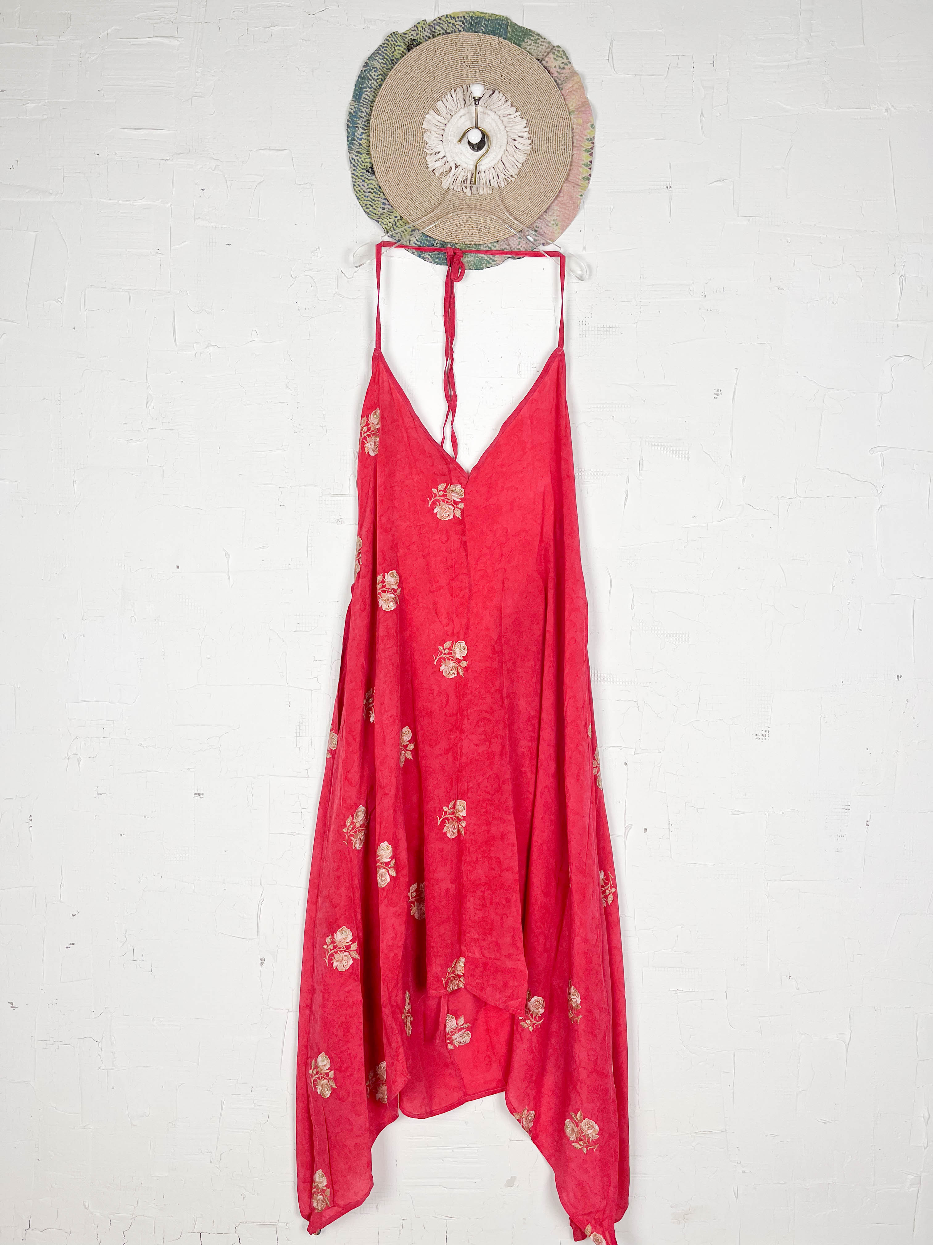 Red silk dress - Love Protect Sustain