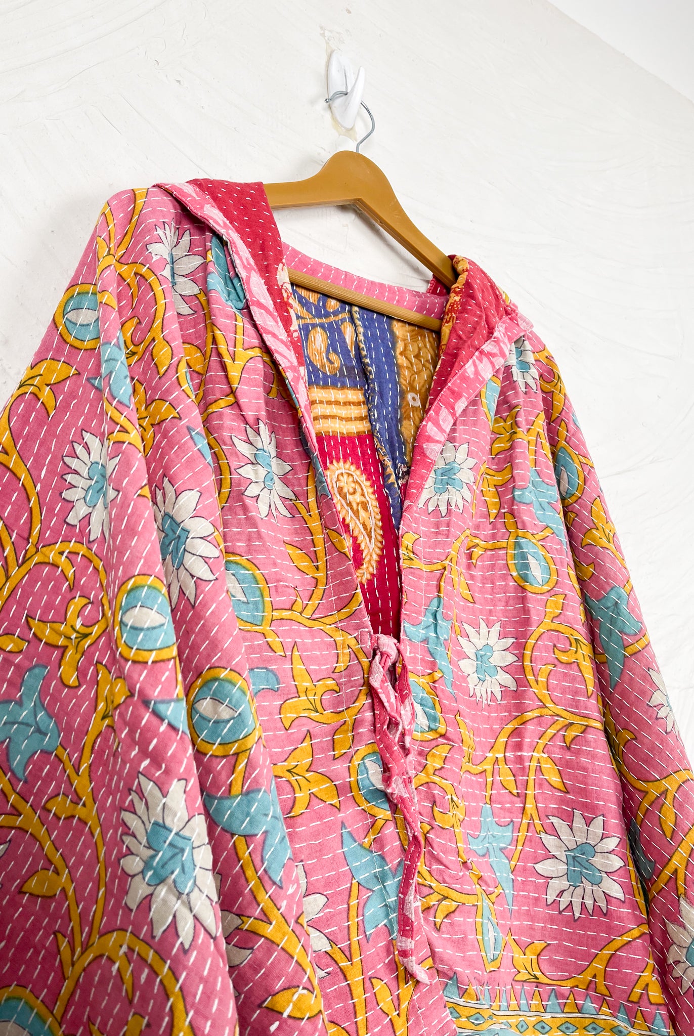 Relaxed Kantha Poncho- Love Protect Sustain