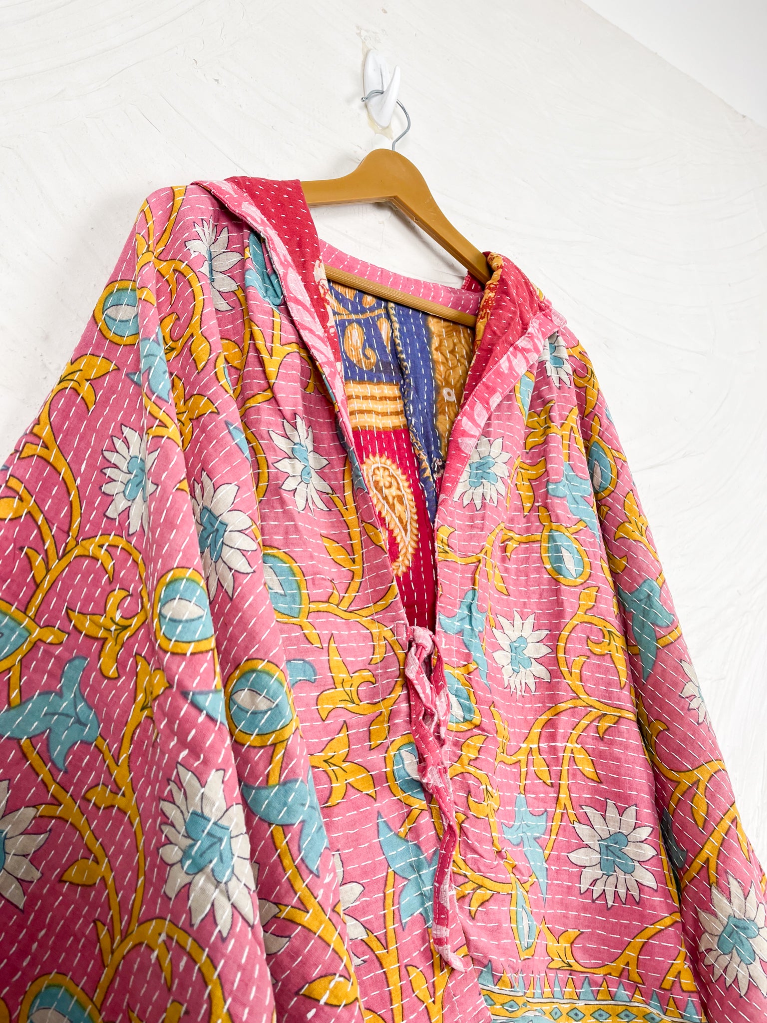 Relaxed Kantha Poncho- Love Protect Sustain